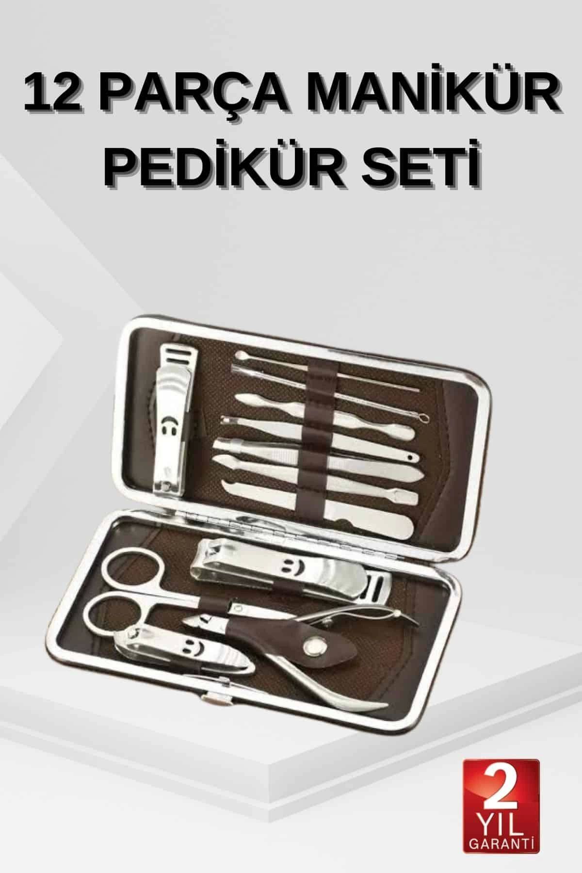 ÇAVDAR 12 Parça El Ayak Temizleme Pense Kir Temizleme Aparatı Kaş Cımbızı
