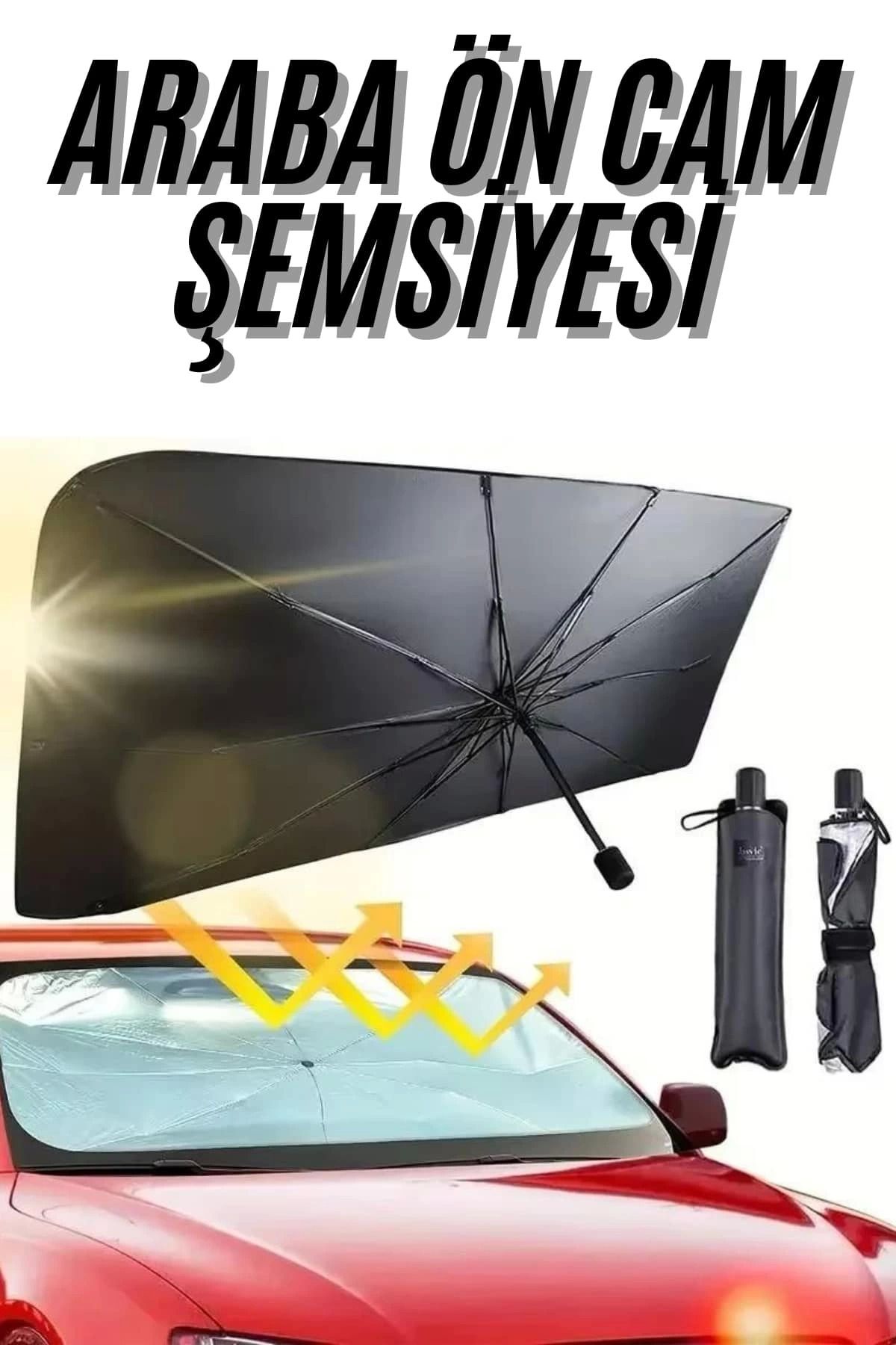 feifei Ön Cam Güneşlik Şemsiye Tüm Araçlar İçin Araba Katlanabilir Güneşlik