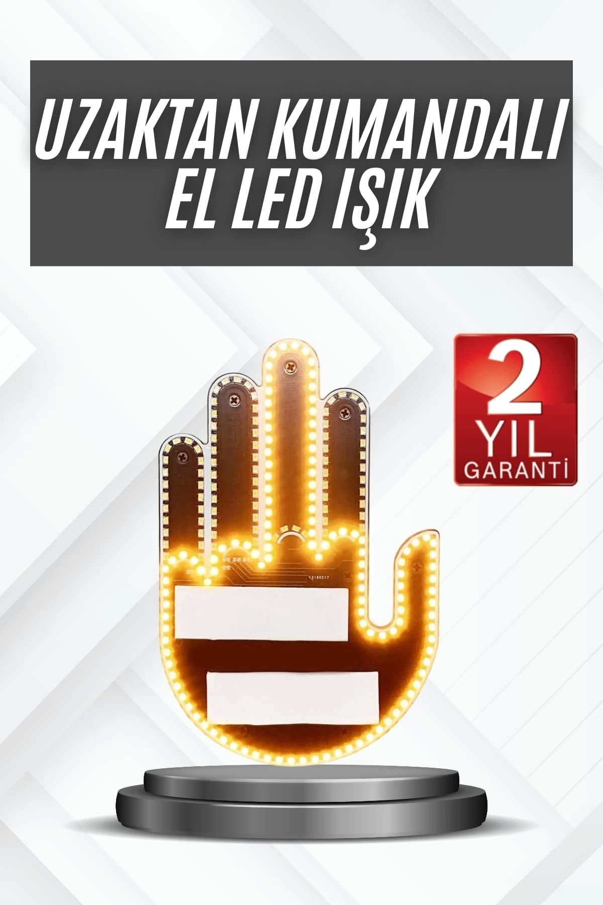 Heez Uzaktan Kumandalı El Orta Parmak Led Araç Camına Özel