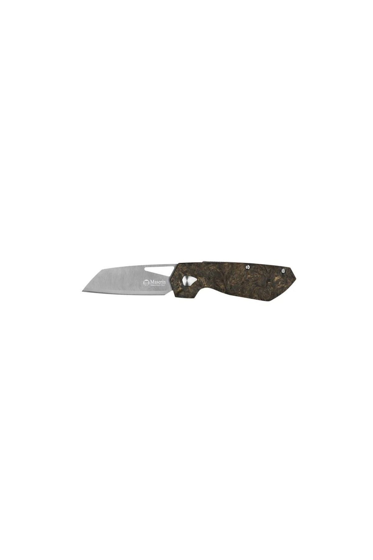 MASERIN W1 Knife Tungsten Blade Gold Fat Carbon Handle Çakı