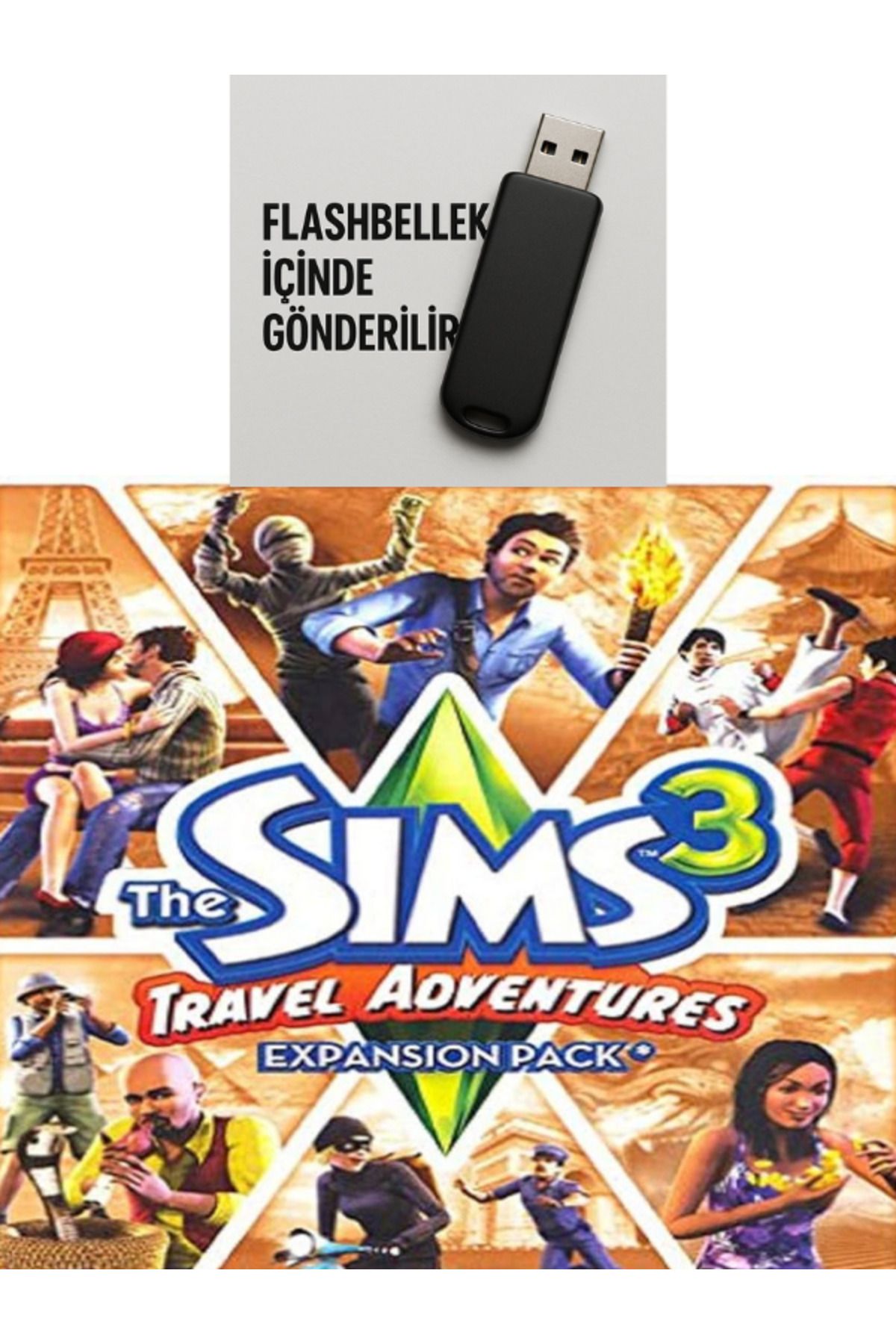 Tigdes 🎮 Sims 3 World Adventures PC Oyunu | Kuruluma Hazır 8GB Flash Bellek | Windows Uyumlu