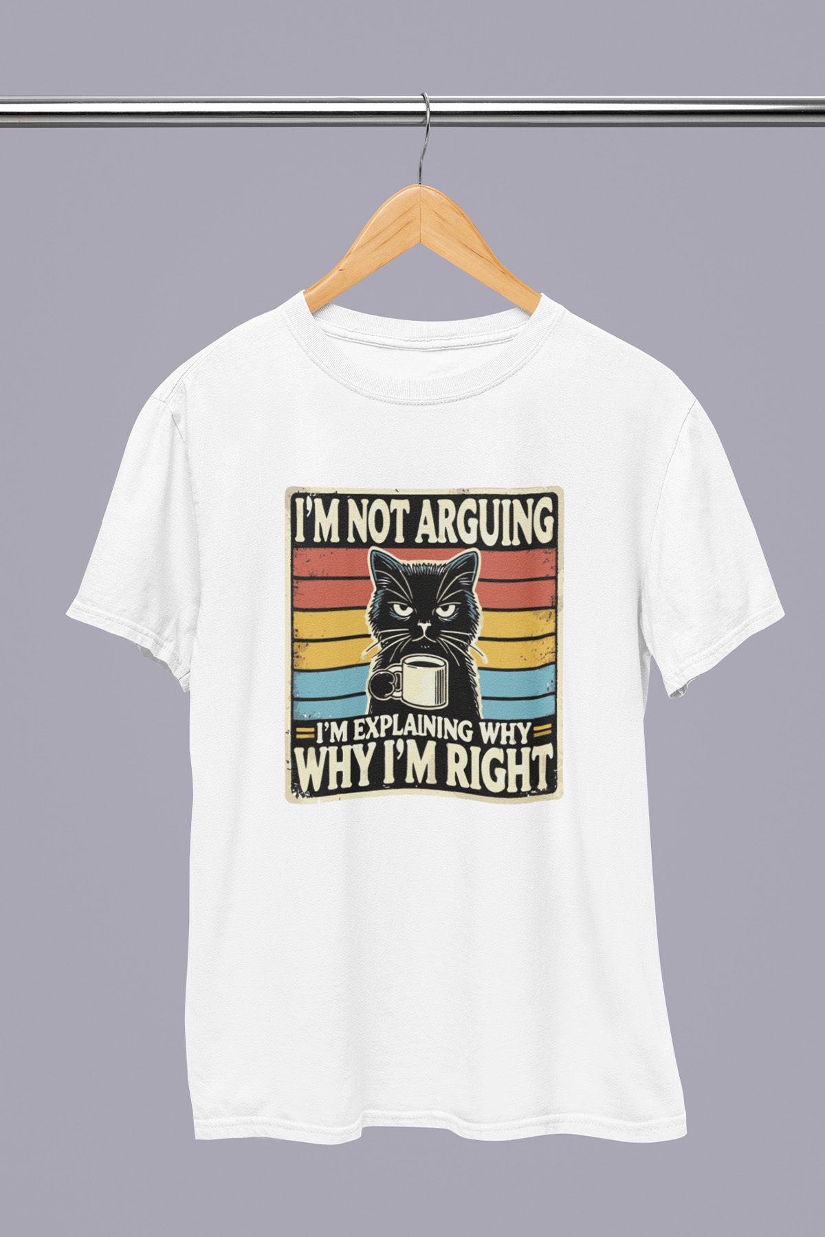 giftkonsept I Am Not Arguing I Am Explaining Why I Am Right Komik Hediyelik %100 Pamuklu Regular Beyaz Tişört