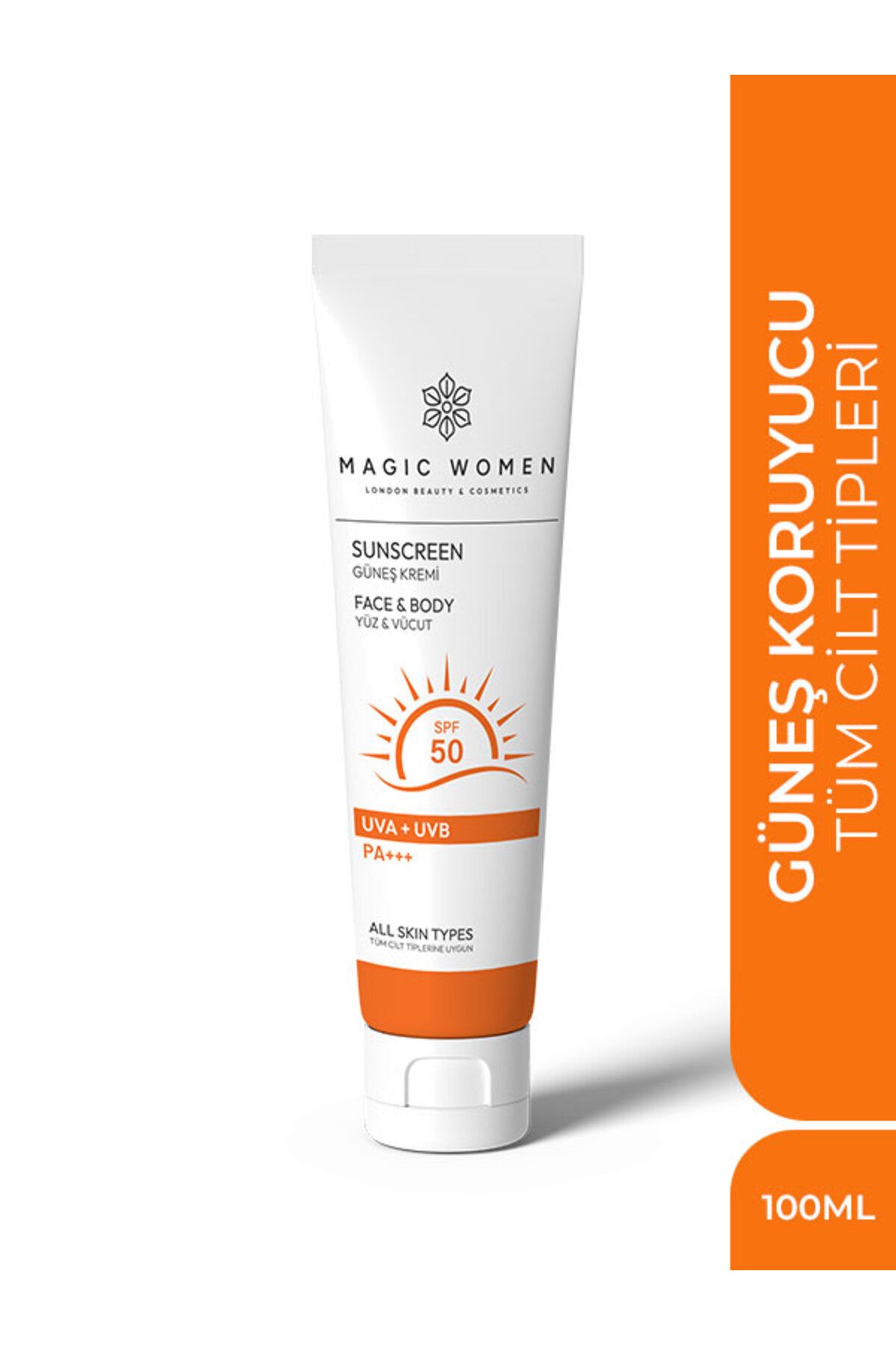 MAGİC WOMEN Leke Karşıtı, Yüksek Korumalı, Aydınlık Veren Güneş Kremi – SPF 50 – 100 ml