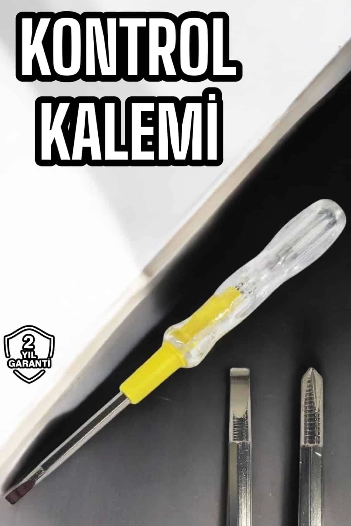 yusuftex Test Cihazı Kontrol Kalemi Çift Başlıklı Şeffaf Elektrik Testi
