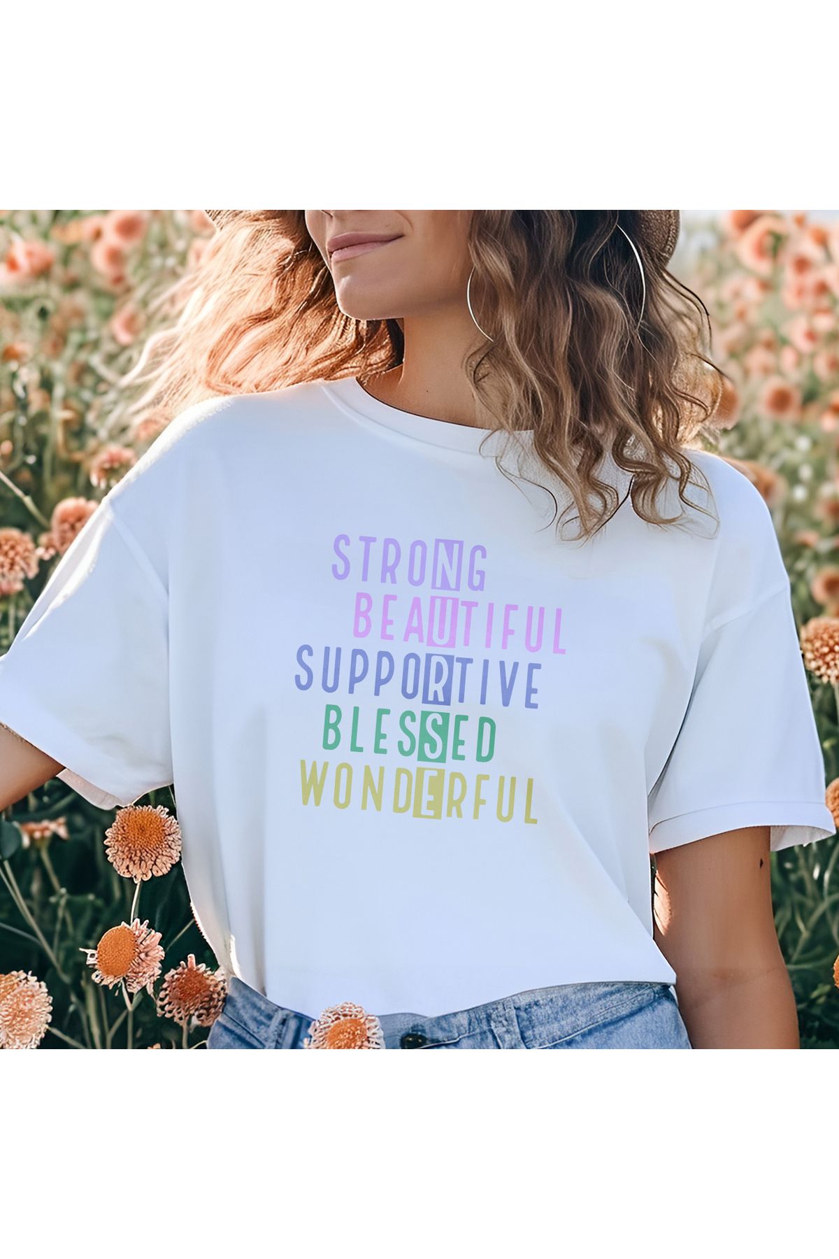 giftkonsept Strong Nurse Hemşire Hediyelik %100 Pamuklu Regular Beyaz Tişört