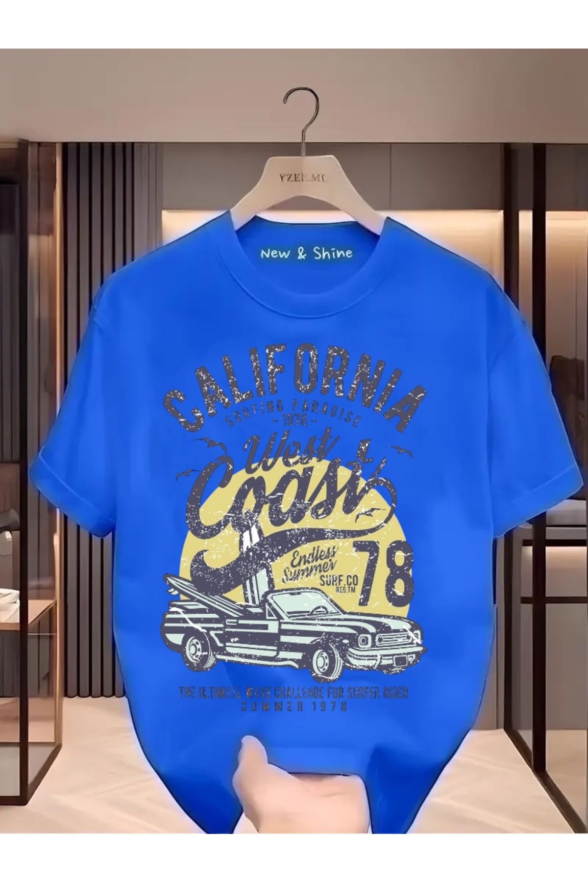New Shine California Baskılı Oversize T-Shirt