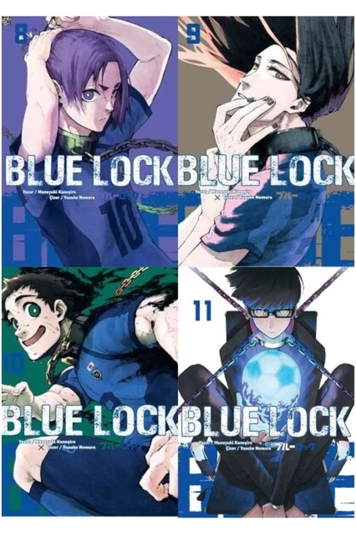 Komikşeyler Yayıncılık Blue Lock 8-9-10-11 manga seti (4 kitap) 1 adet anime poster hediyeli