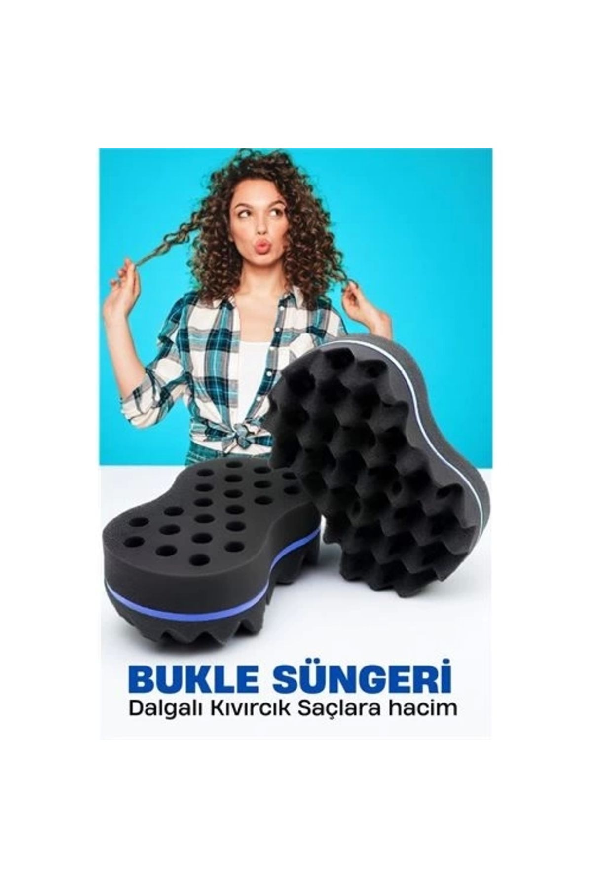 İnnMerry Modacar Bukle Süngeri Dalgalı Kıvırcık Saçlara Bakım Süngeri