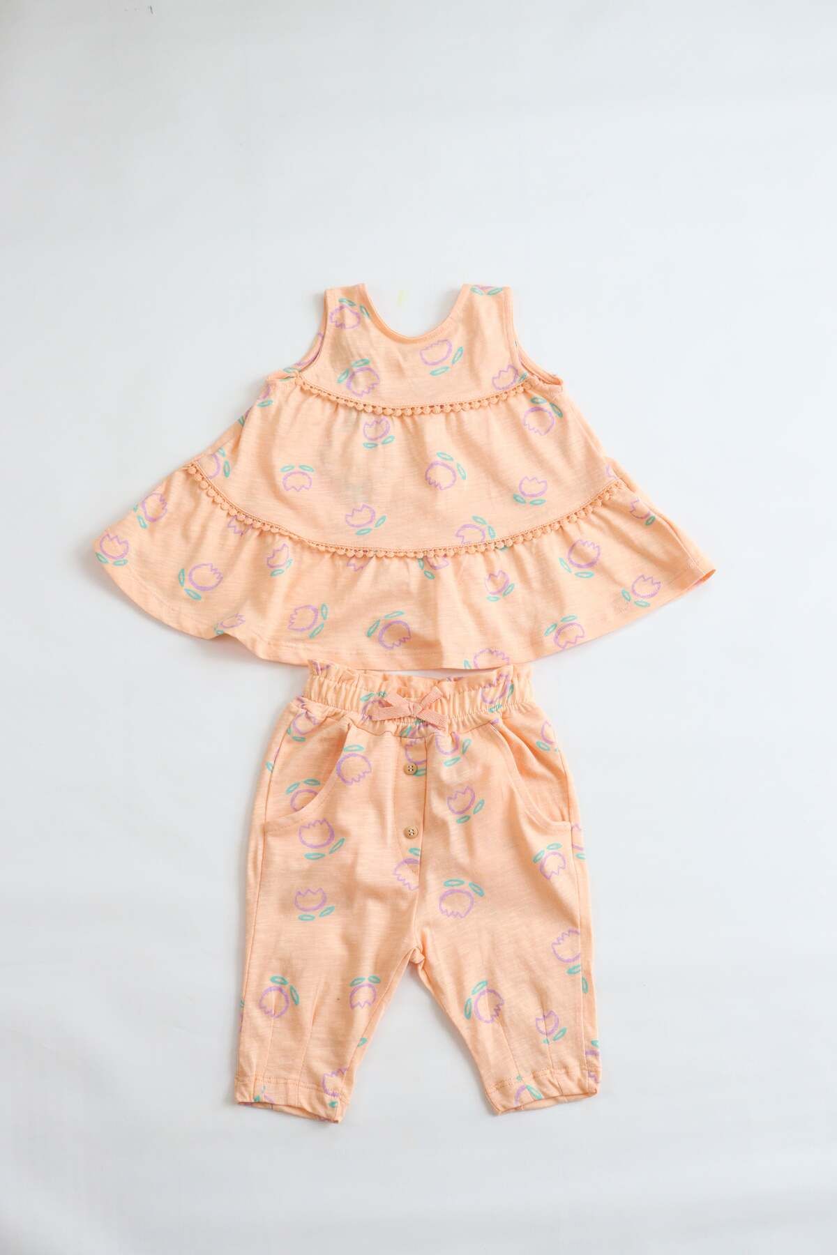 Pijamella Kız Bebek Tunik Model Alt-Üst Takım