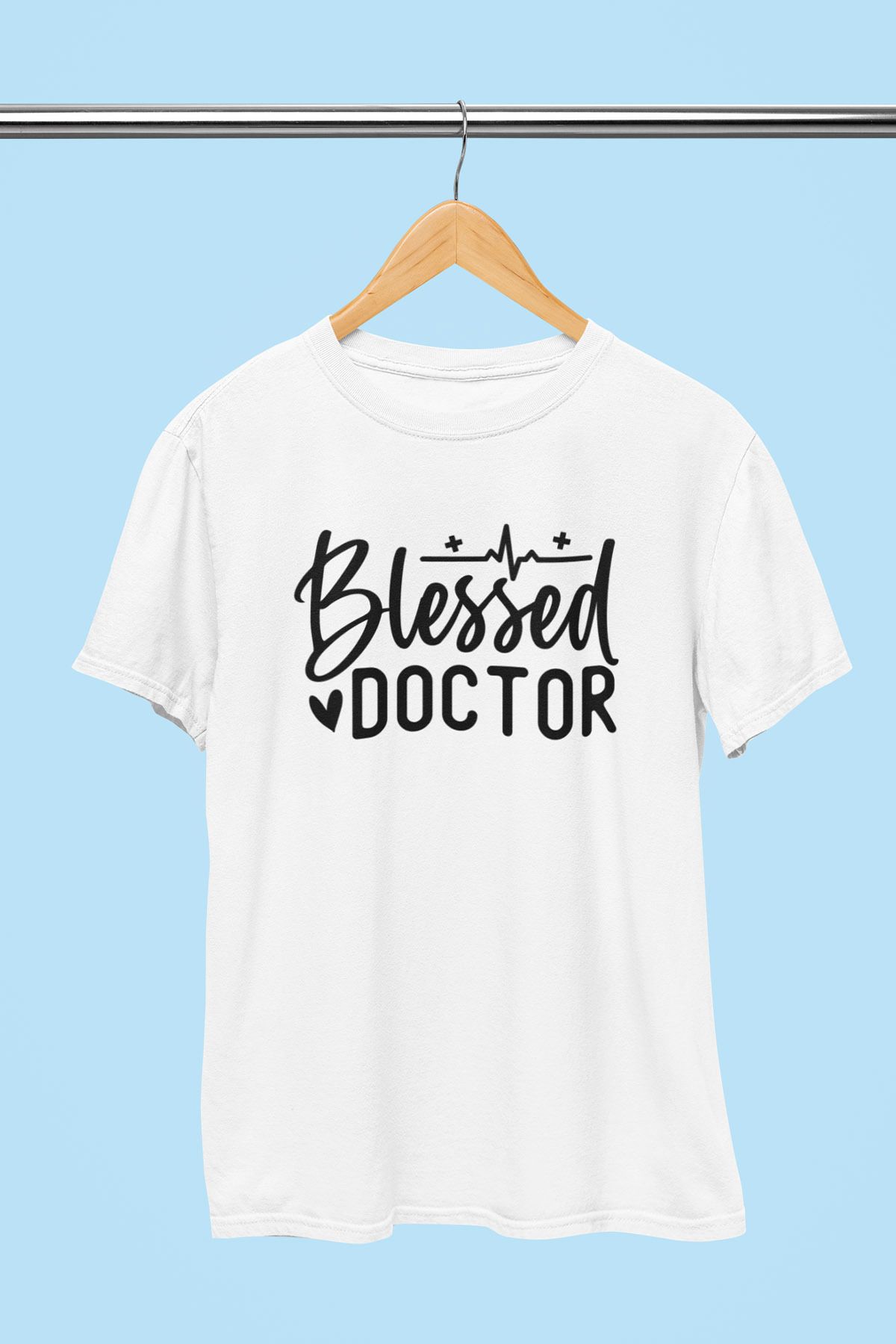 giftkonsept Blessed Doctor Doktor Hediyelik %100 Pamuklu Regular Beyaz Tişört