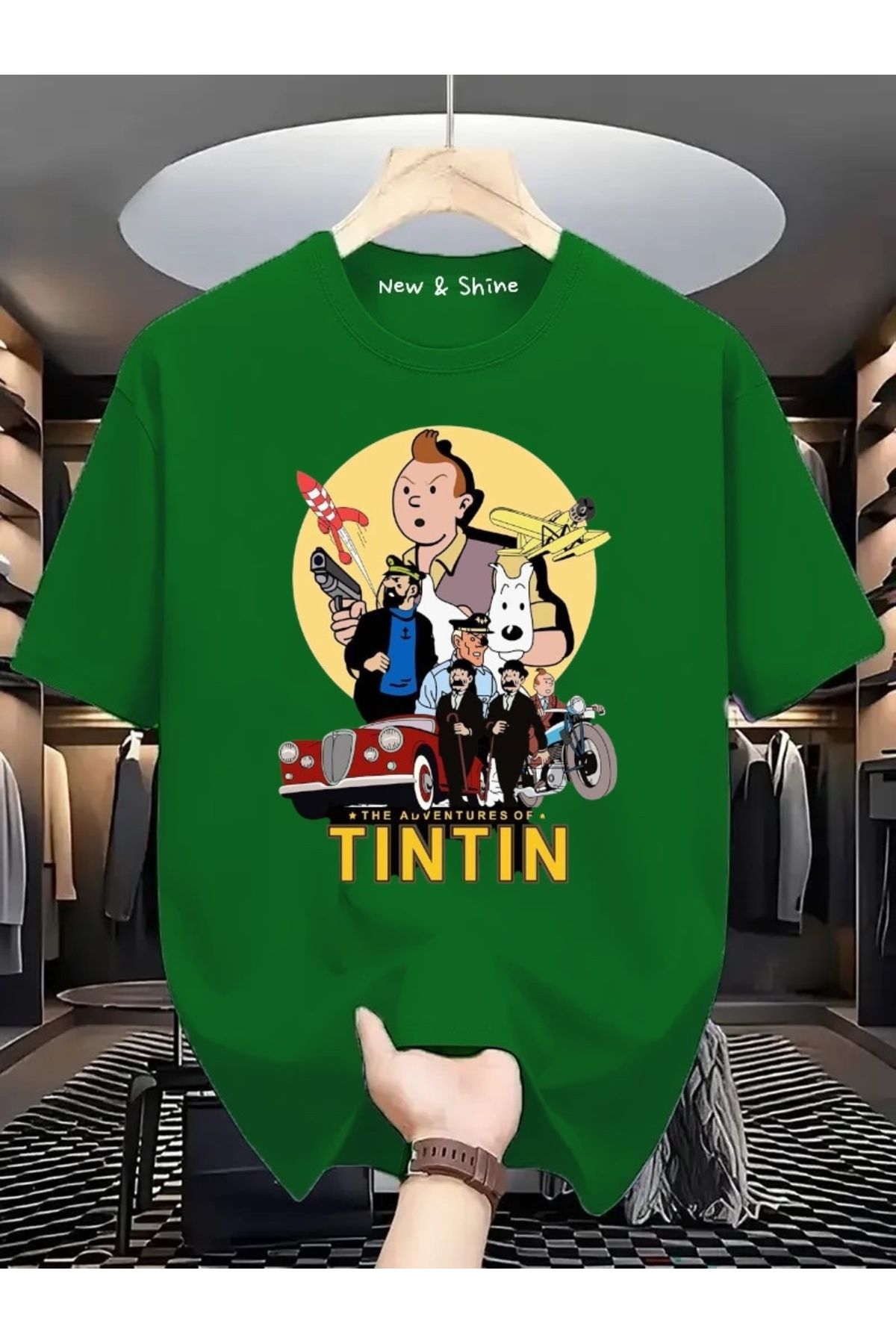 New Shine Tenten Baskılı Oversize T-Shirt