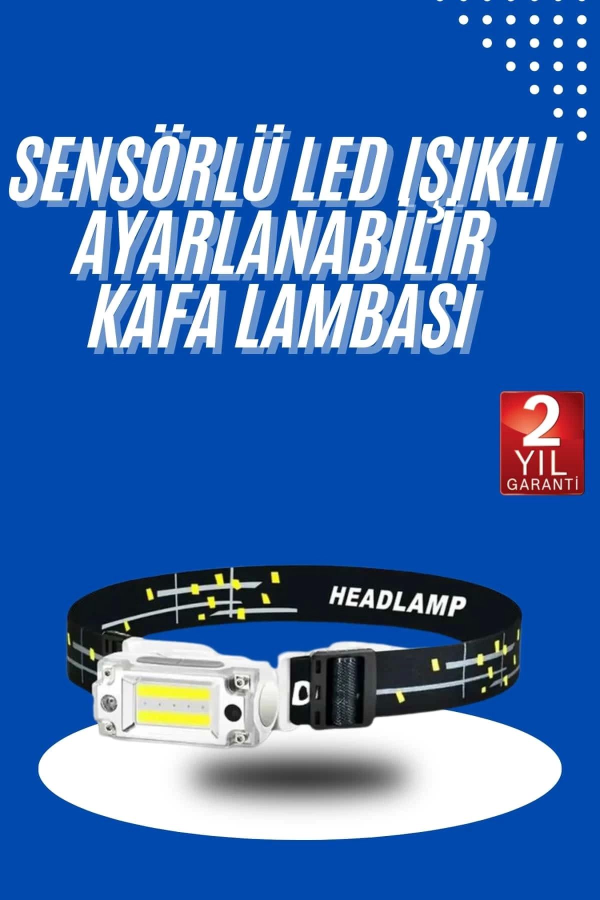 Heez Kafa Lambası, Su Geçirmez Kafa Feneri 3 Mod Aydınlatma