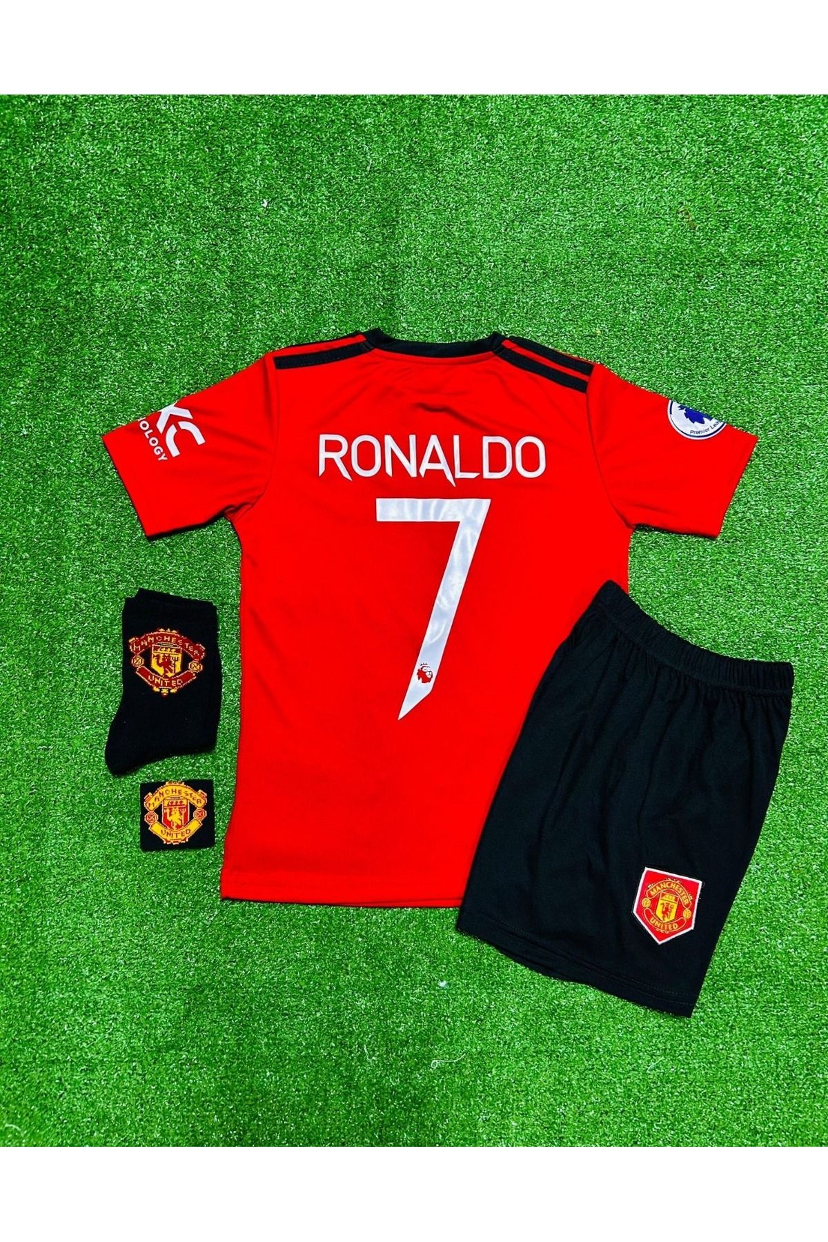 AJAX STAR M.U.N.İ.T.E.D. 2022 CRİSTİANO RONALDO ÇOCUK FORMASI 4'LÜ SET (RED)
