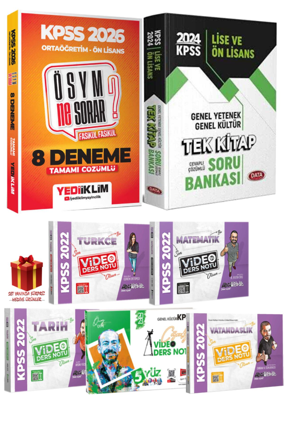 Yediiklim Yayınları 2026 Yediiklim KPSS Ortaöğretim Ön Lisans Deneme+ Ortaöğretim Ön Lisans Soru Bankası+Konu Anlatımlar