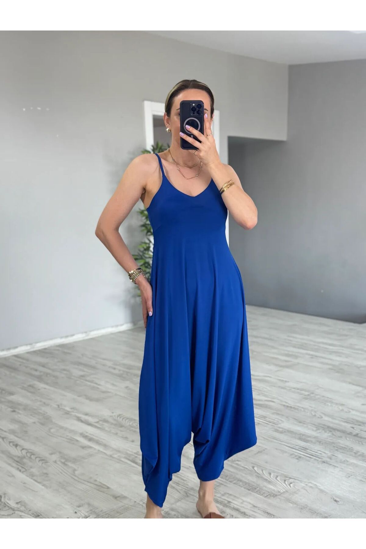 Rouge basıc AYARLANABİLİR ASKILI ŞALVAR TULUM