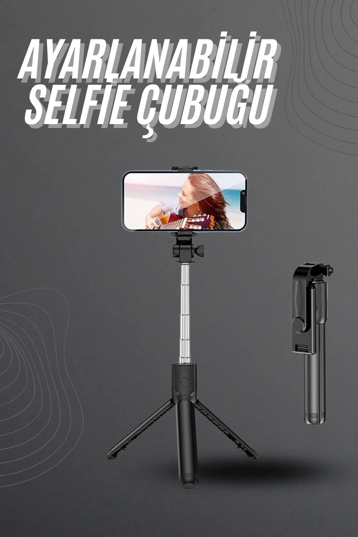 feifei Selfie Çubuğu Tripod Bluetooth Kumandalı Selfie Çubuğu Telefon Tutucu