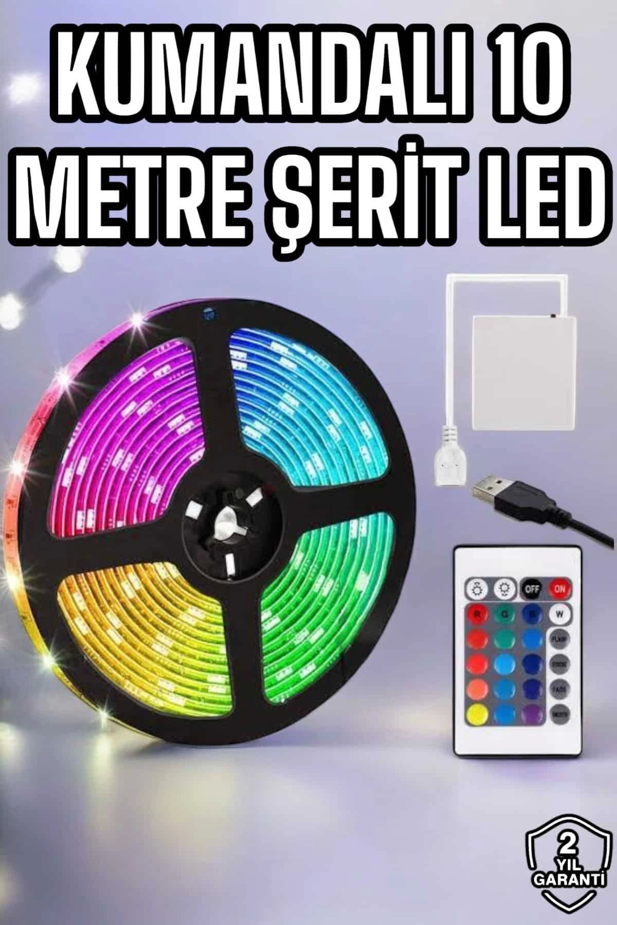 Heez Smart Şerit Led TV Arkası Renkli Kumandalı 10 Metre