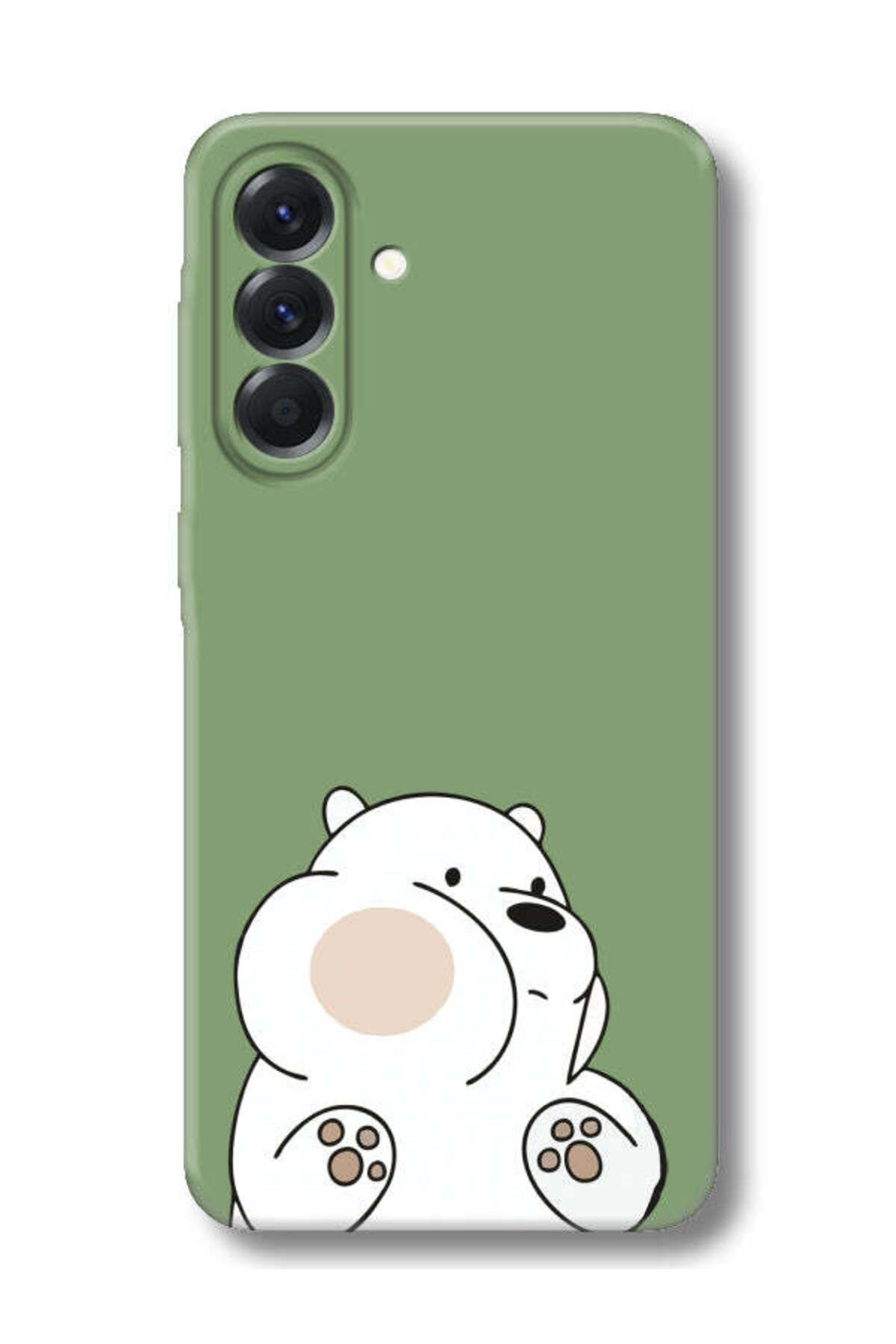 frondcase Samsung A56 Panda Yeşil Telefon Kılıfı