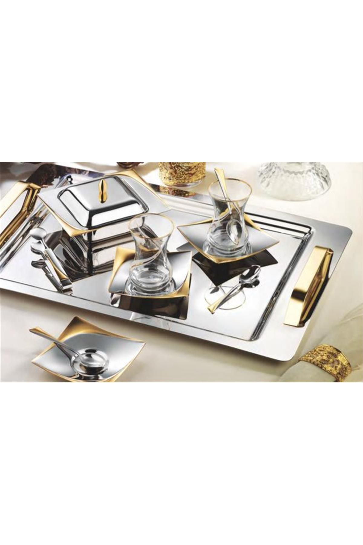 Tiamo TİAMO ELA GOLD 40 PARÇA ÇAY SETİ 12 KİŞİLİK