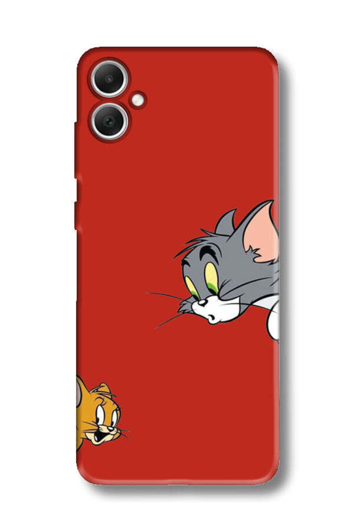 frondcase Samsung A05 Tom And Jerry Kırmızı Telefon Kılıfı