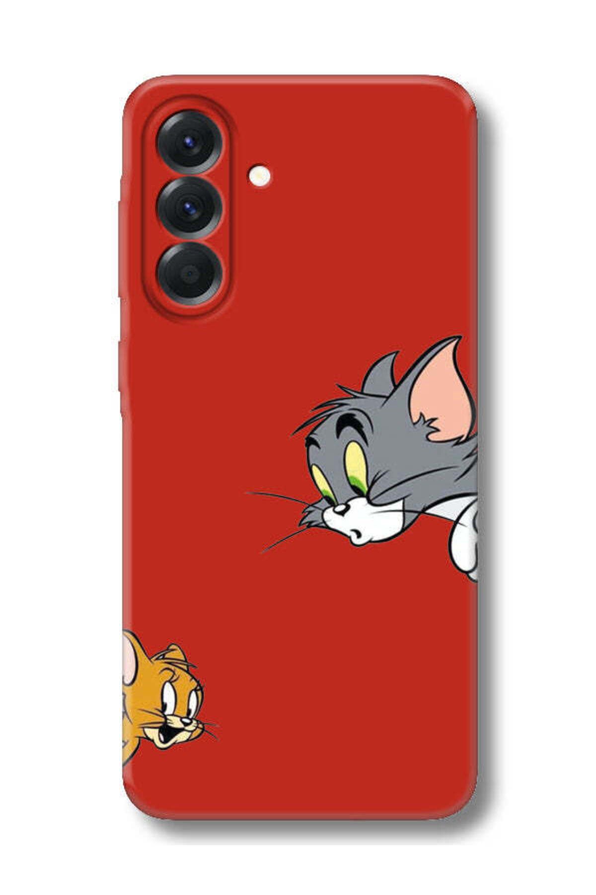 frondcase Samsung A26 Tom And Jerry Kırmızı Telefon Kılıfı