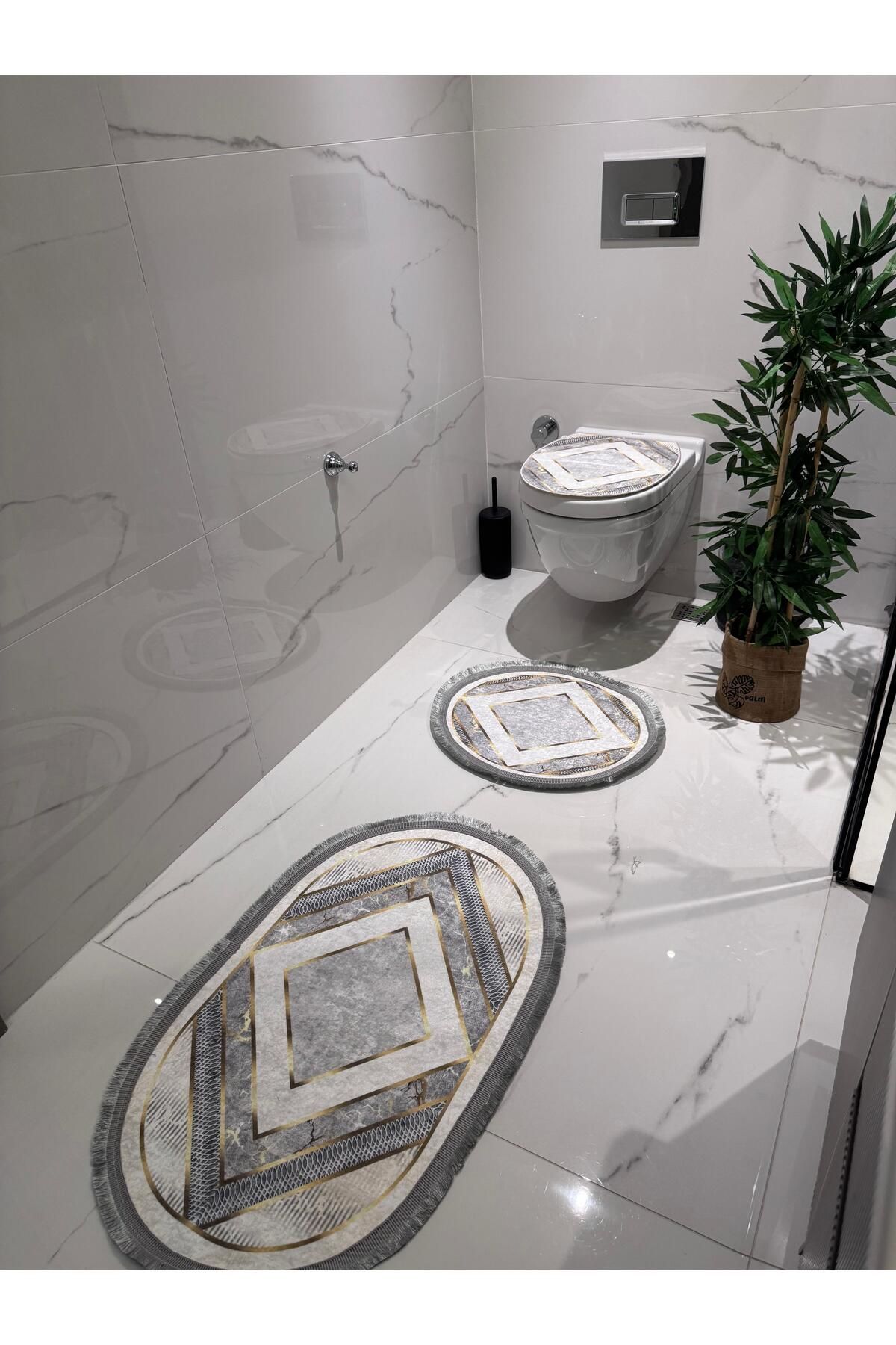 d'niss home touch of nature in your home D'NISS 3 Parça Banyo Paspası
