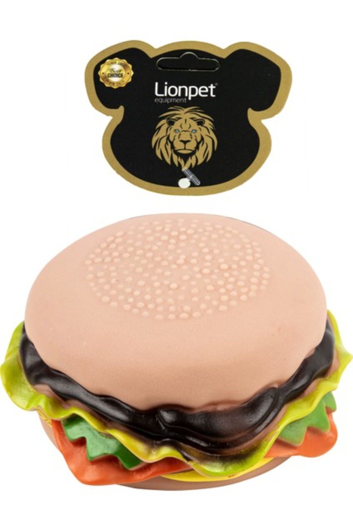 Orqinel Lion Pets Lion Pet Köpek Oyuncağı Hamburger 8 cm