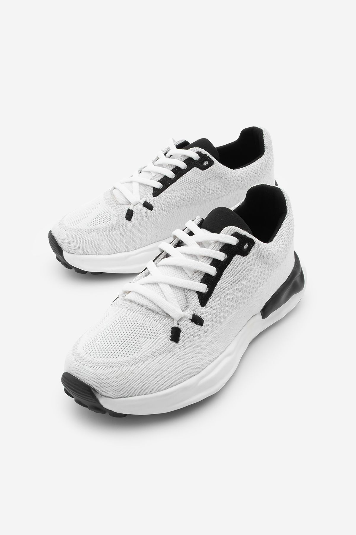 Marjin Kadın Sneaker Örgü Triko Koşu ve Yürüyüş Spor Ayakkabı Sinta Siyah