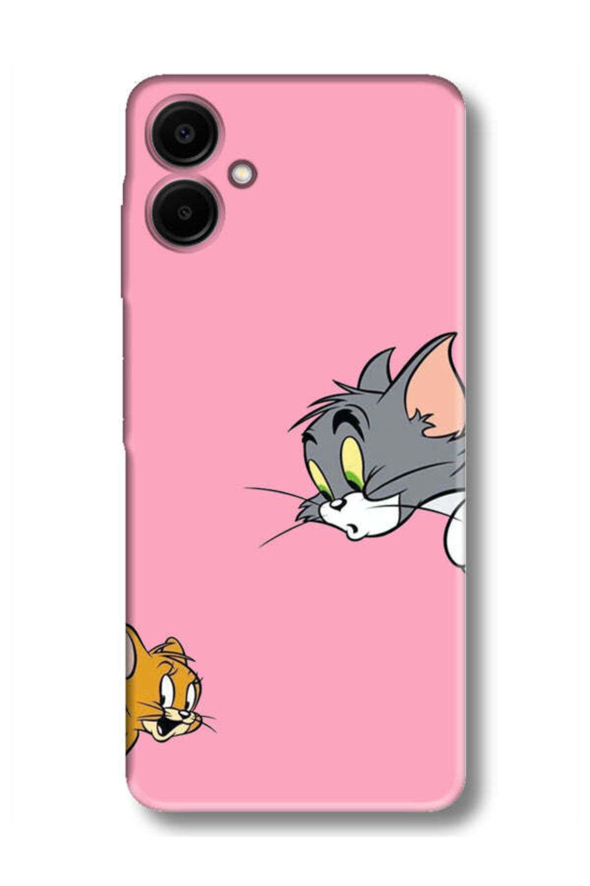 frondcase Samsung A06 Tom And Jerry Pembe Telefon Kılıfı