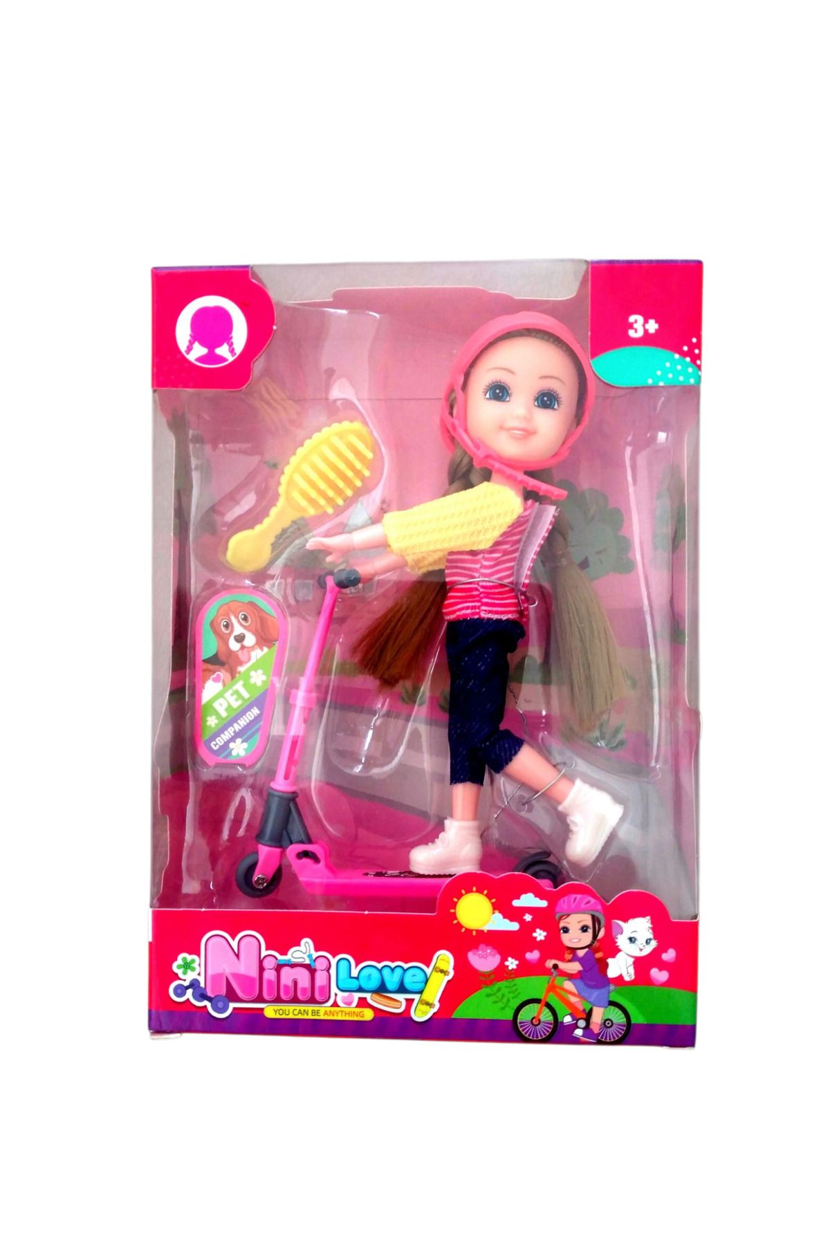Toys Nini Love Scooterlı 16 Cm Oyuncak Bebek