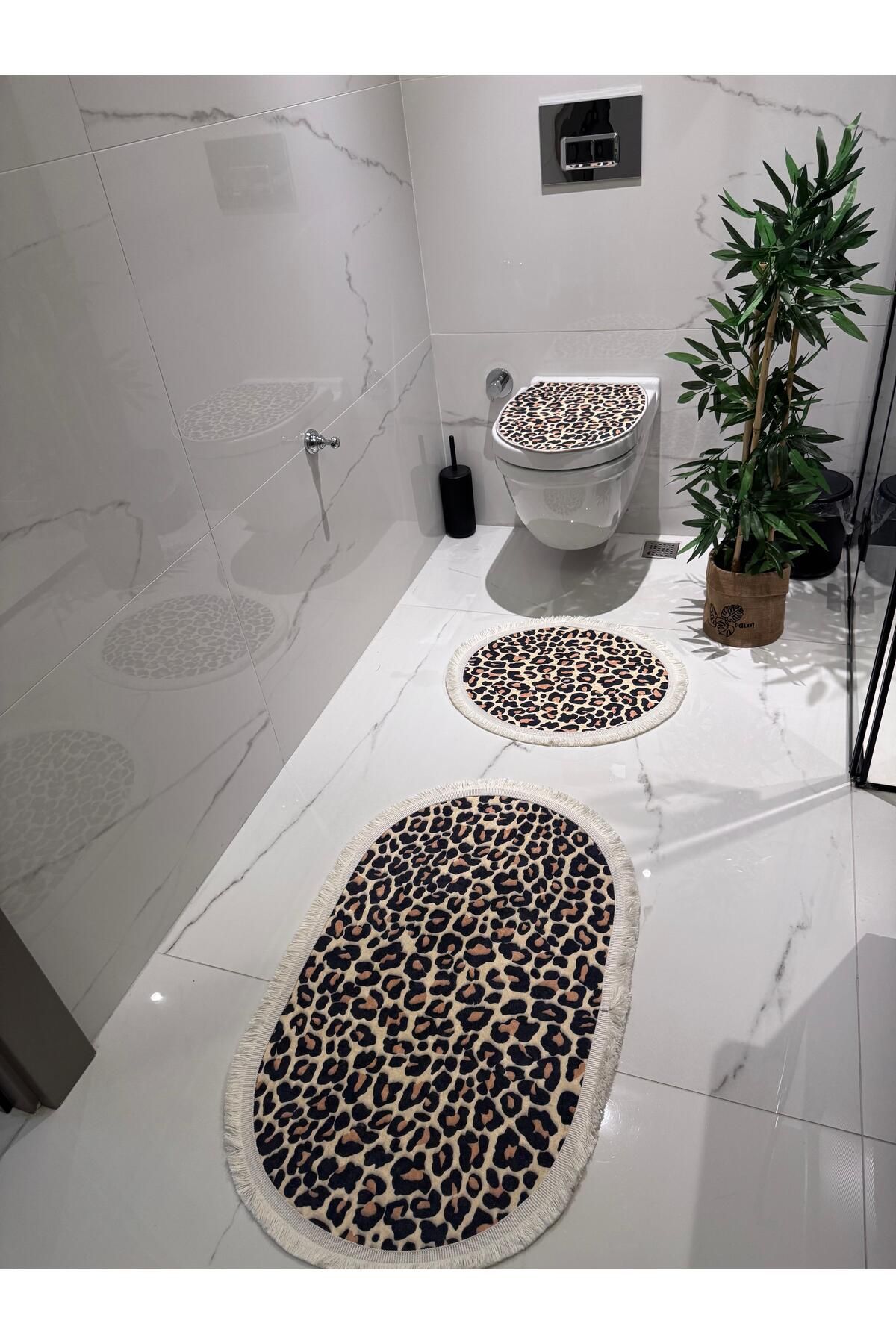 d'niss home touch of nature in your home D'NISS 3 Parça Banyo Paspası