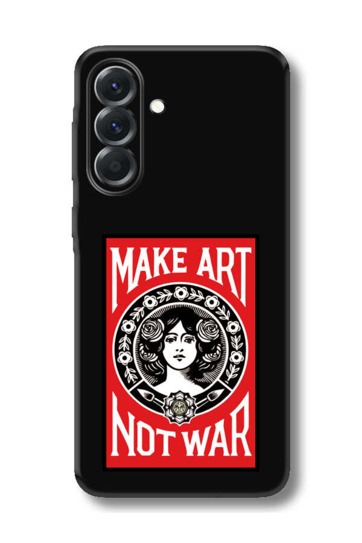 frondcase Samsung A26 Make Art Not War Siyah Telefon Kılıfı