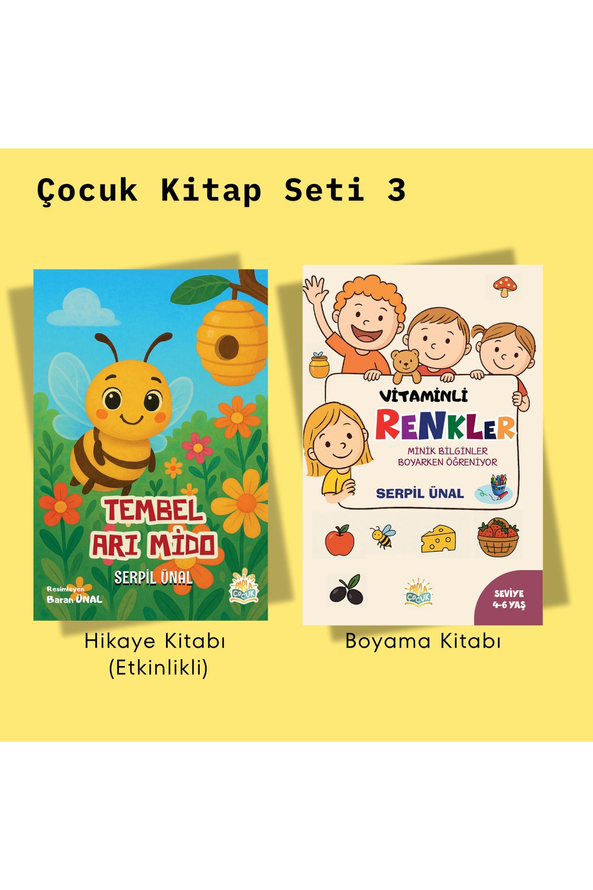 Parla Yayınları ÇOCUK KİTABI SETİ 3 - Hikaye ve Boyama Kitabı Bir Arada