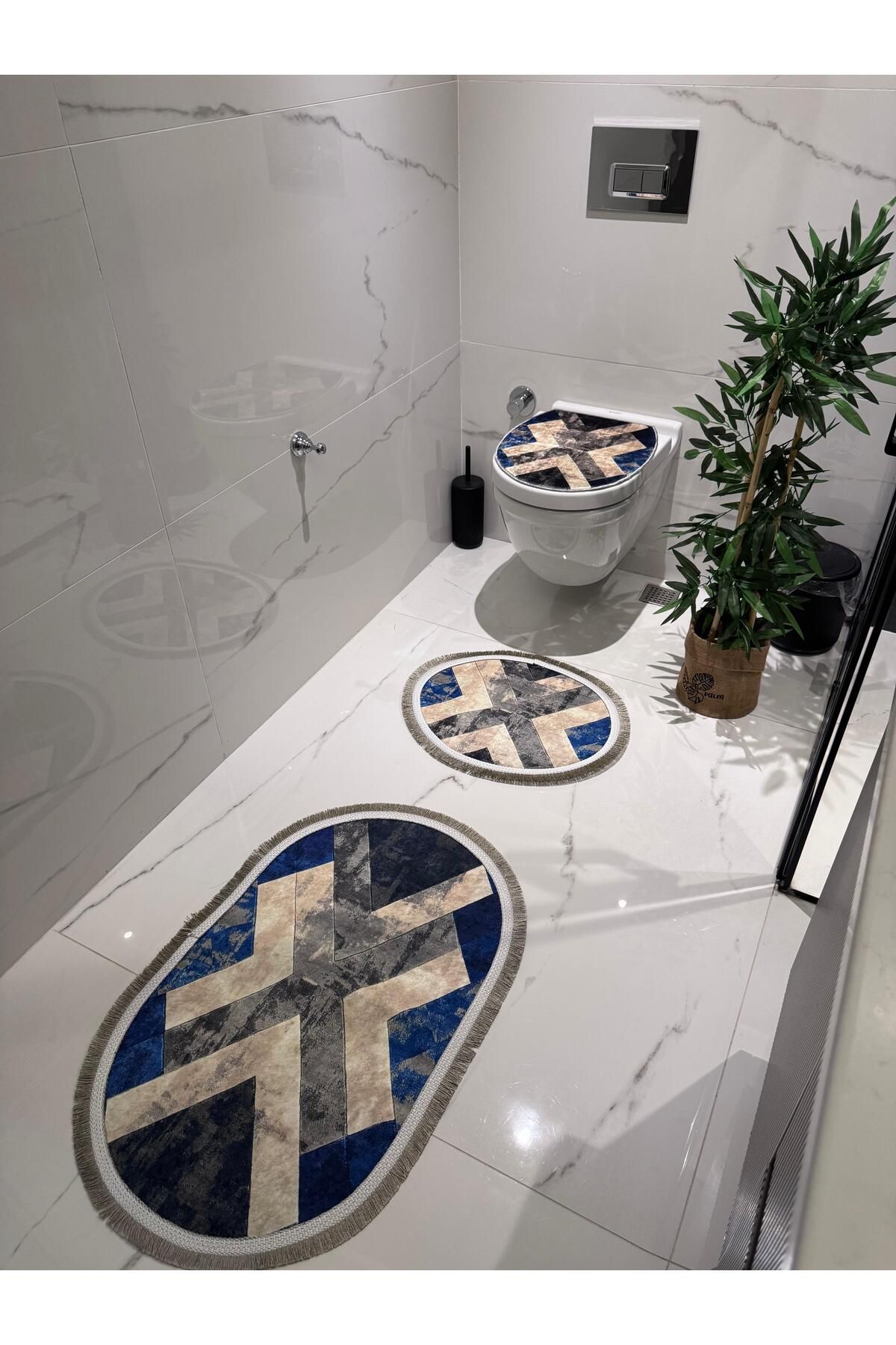 d'niss home touch of nature in your home D'NISS 3 Parça Banyo Paspası