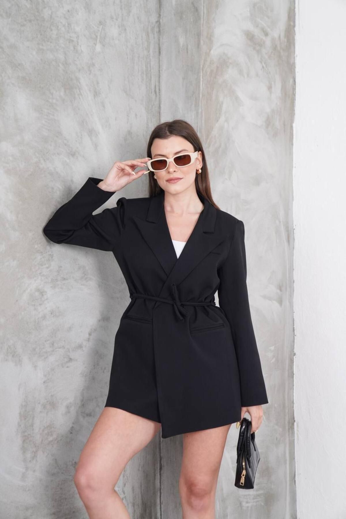 Kiremit Kadın İpli Blazer Ceket