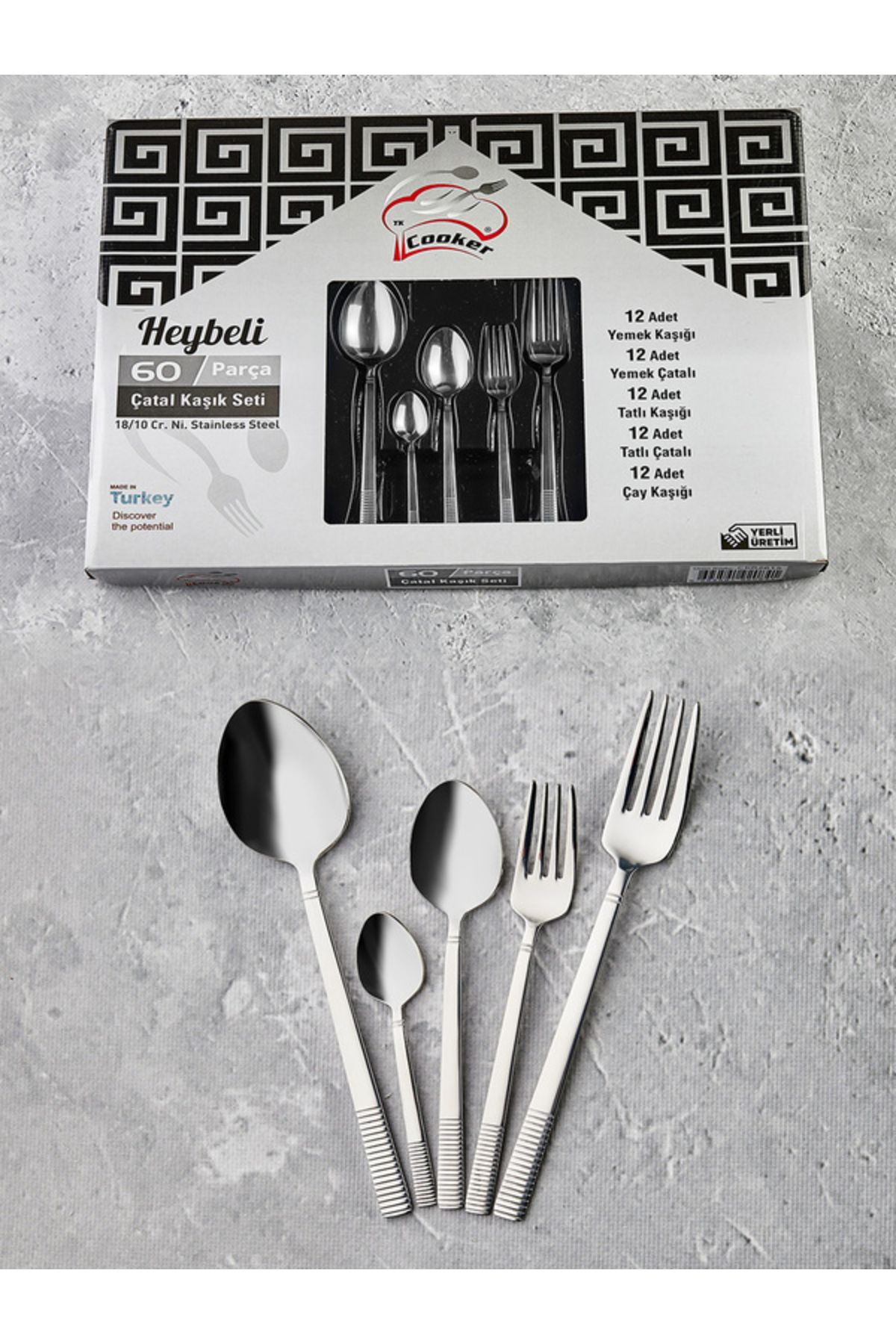 Home heybeli 60 parça çatal kaşık seti
