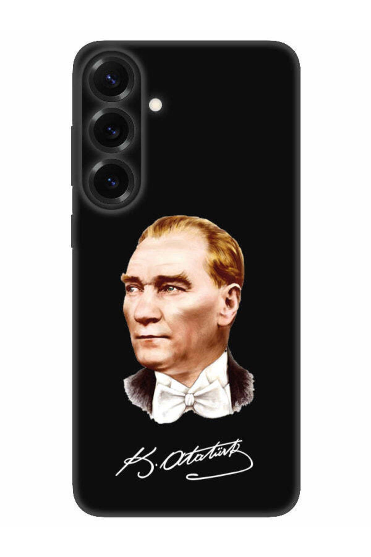frondcase Samsung S25 Plus Atatürk İmzalı Siyah Telefon Kılıfı