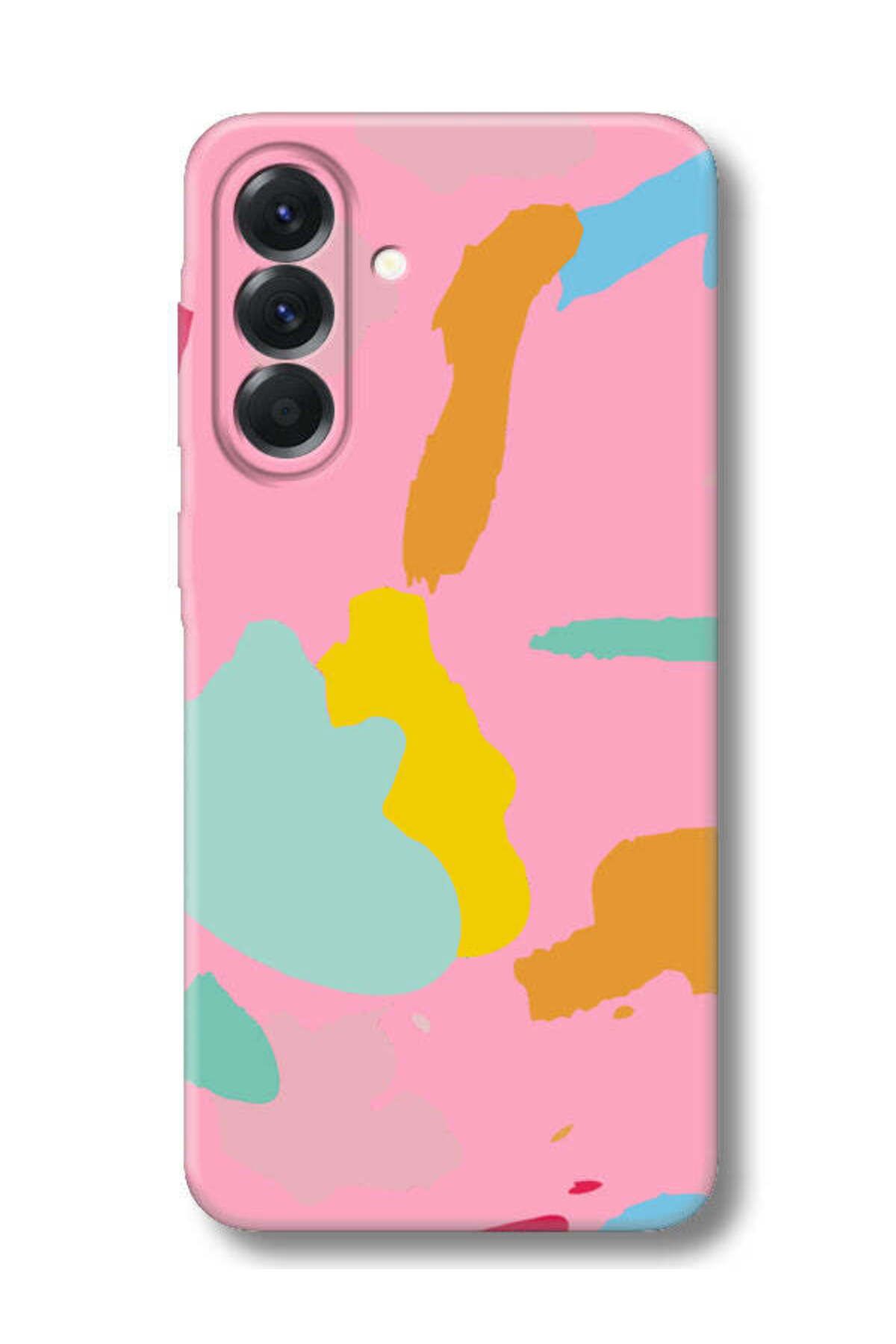 frondcase Samsung A26 Sanatsal Boyalar Pembe Telefon Kılıfı