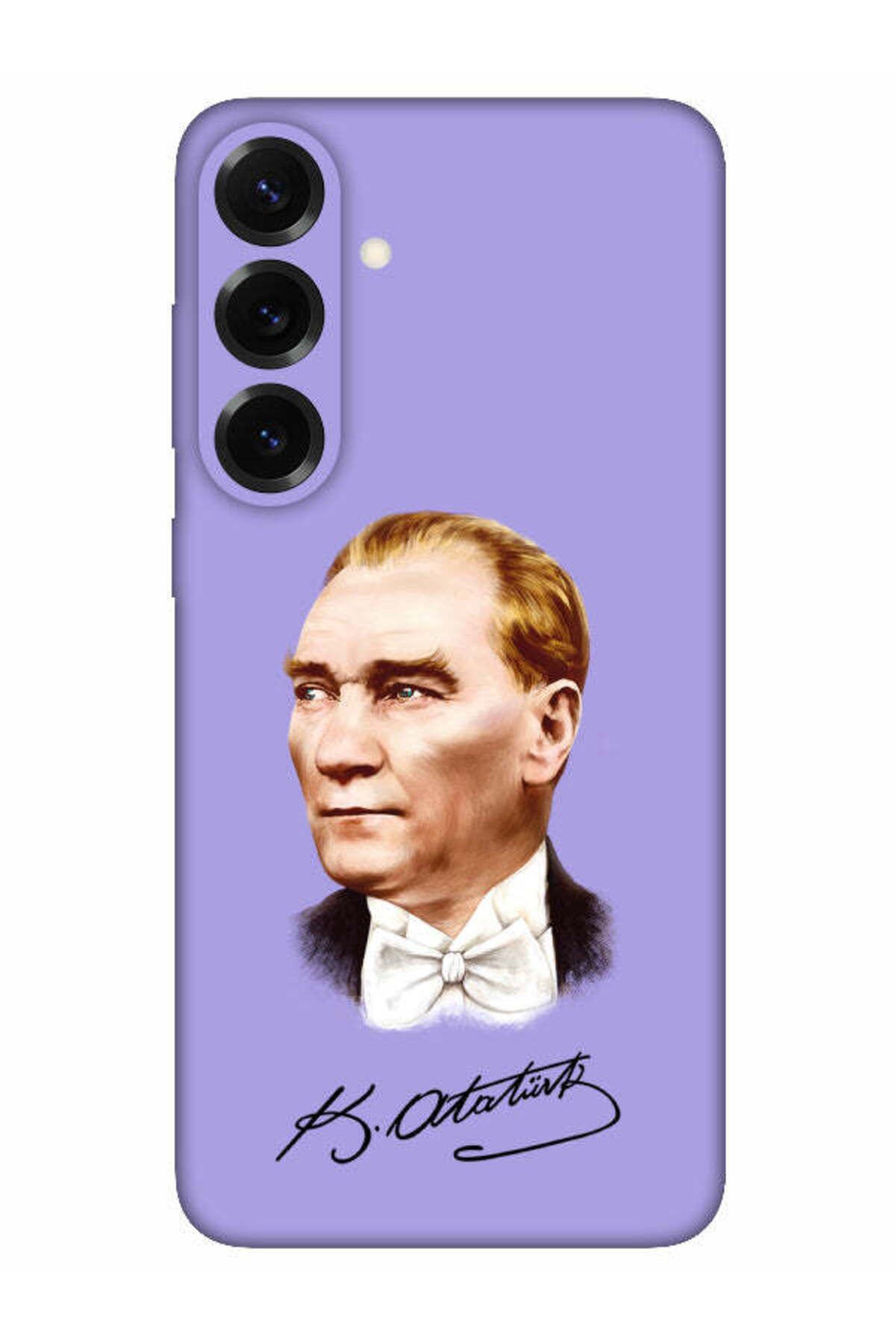 frondcase Samsung S25 Plus Atatürk İmzalı Lila Telefon Kılıfı