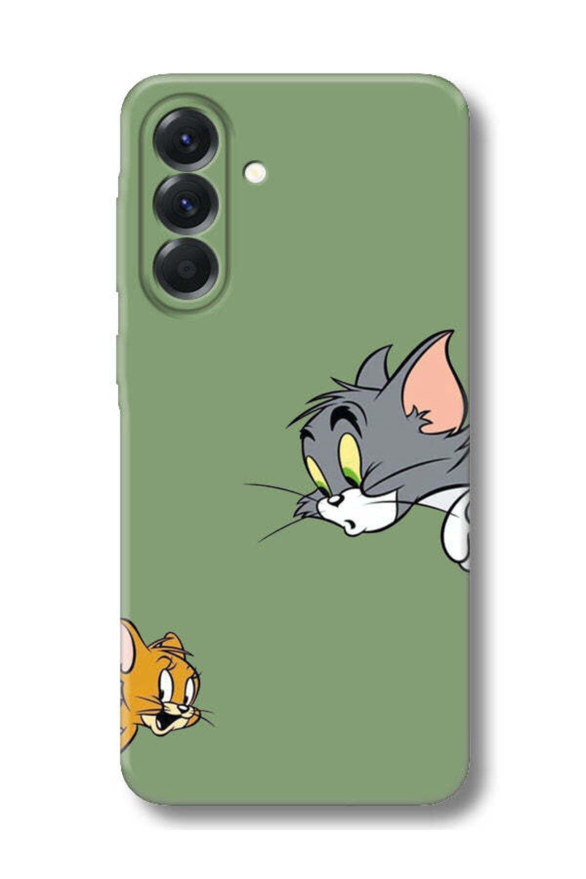 frondcase Samsung A26 Tom And Jerry Yeşil Telefon Kılıfı