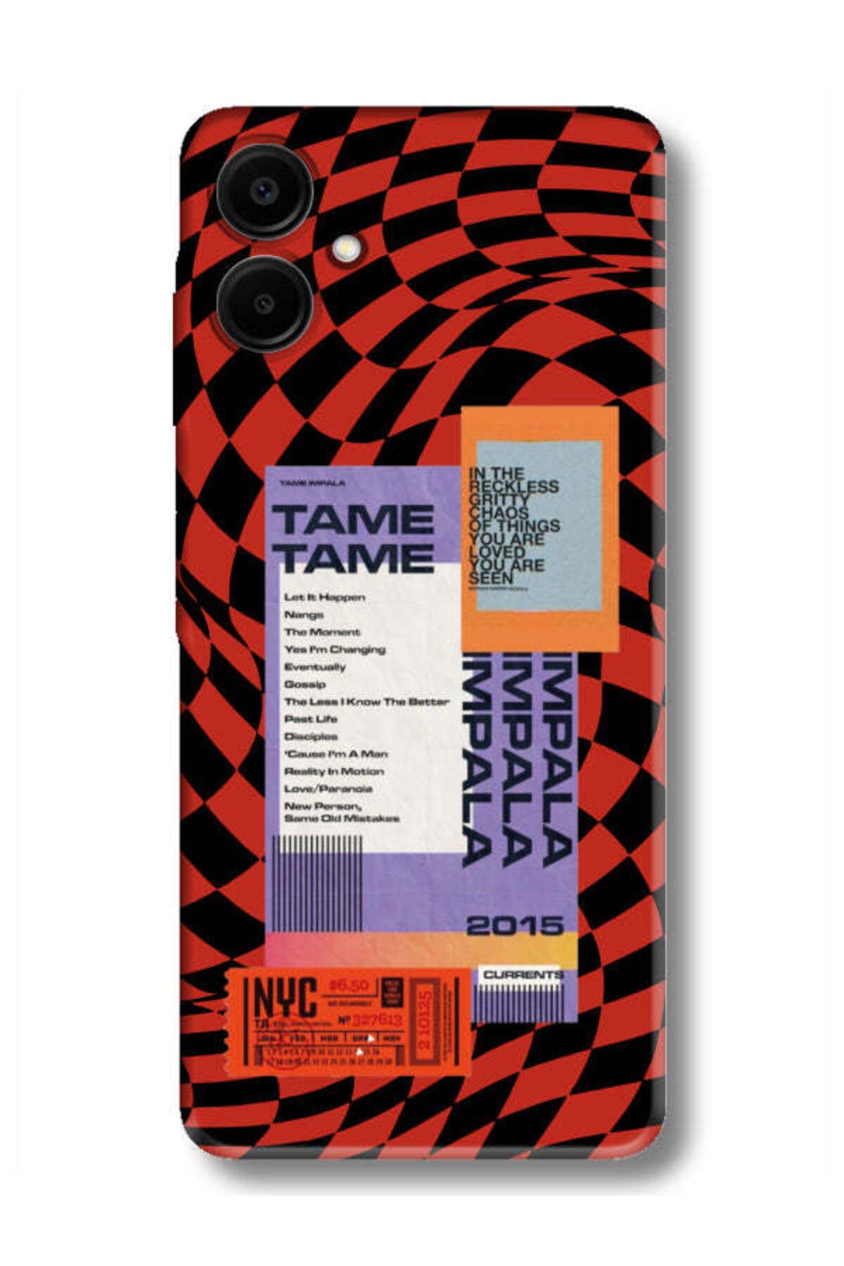 frondcase Samsung A06 Dama Tame Kırmızı Telefon Kılıfı