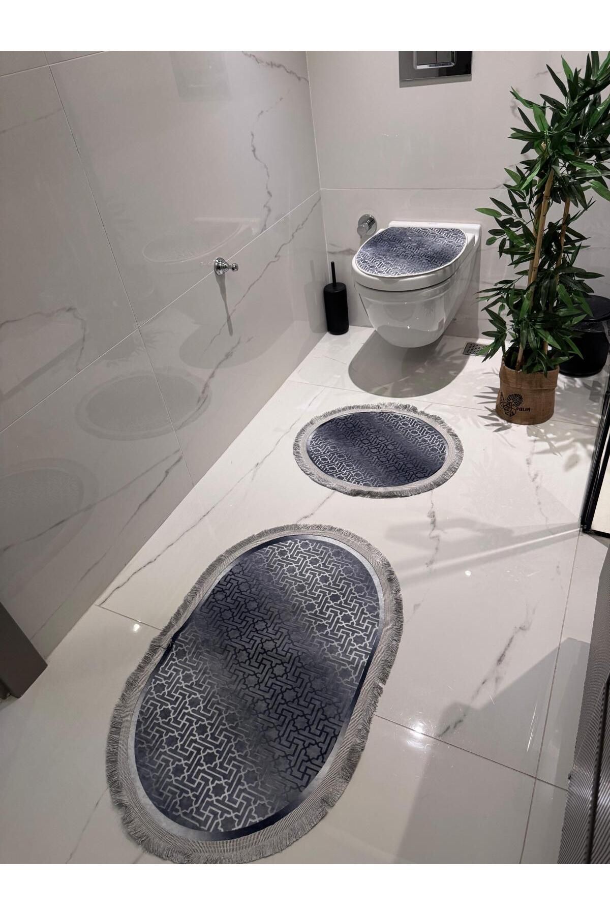 d'niss home touch of nature in your home D'NISS 3 Parça Banyo Paspası