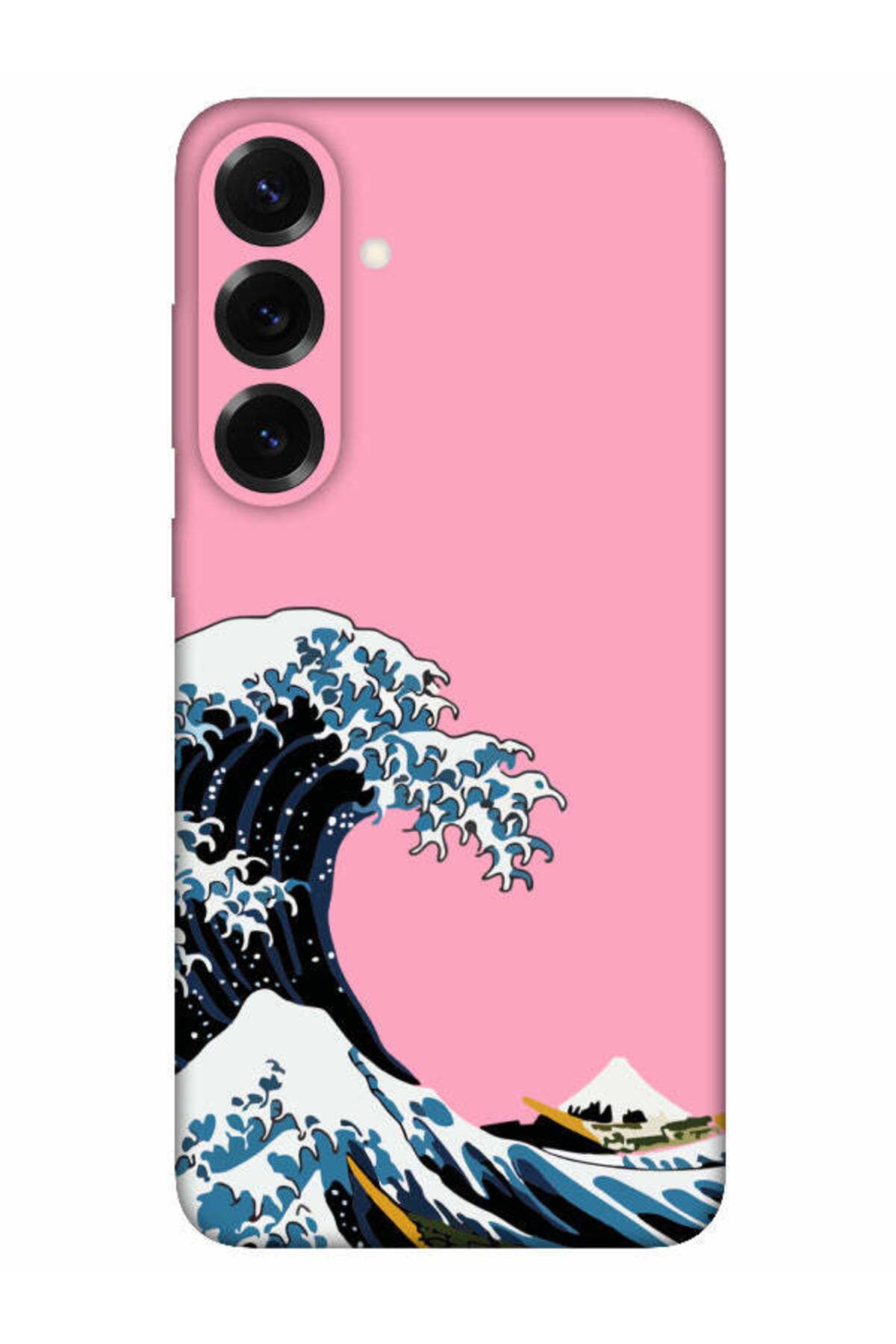 frondcase Samsung S25 Kanagawa Pembe Telefon Kılıfı