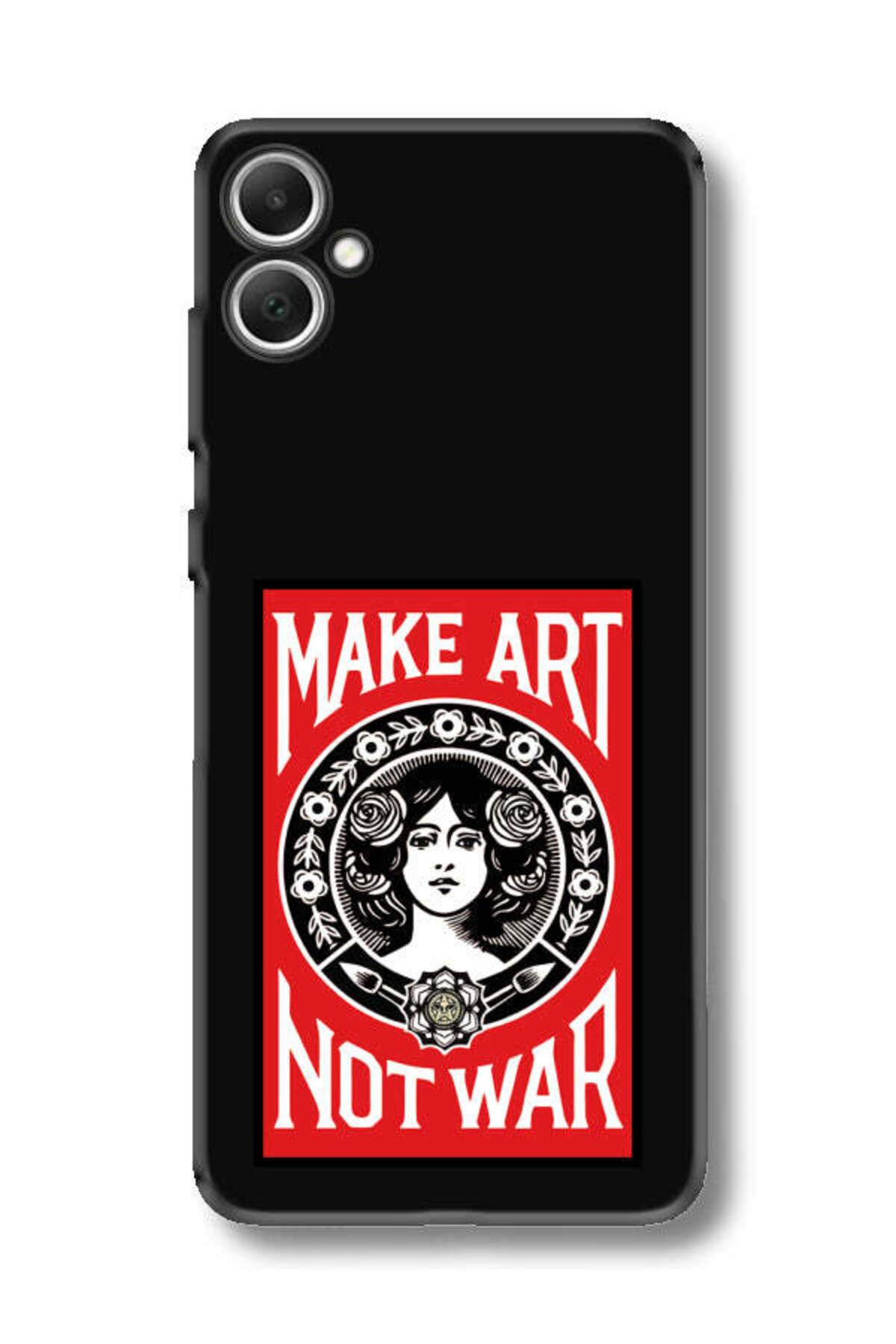 frondcase Samsung A05 Make Art Not War Siyah Telefon Kılıfı