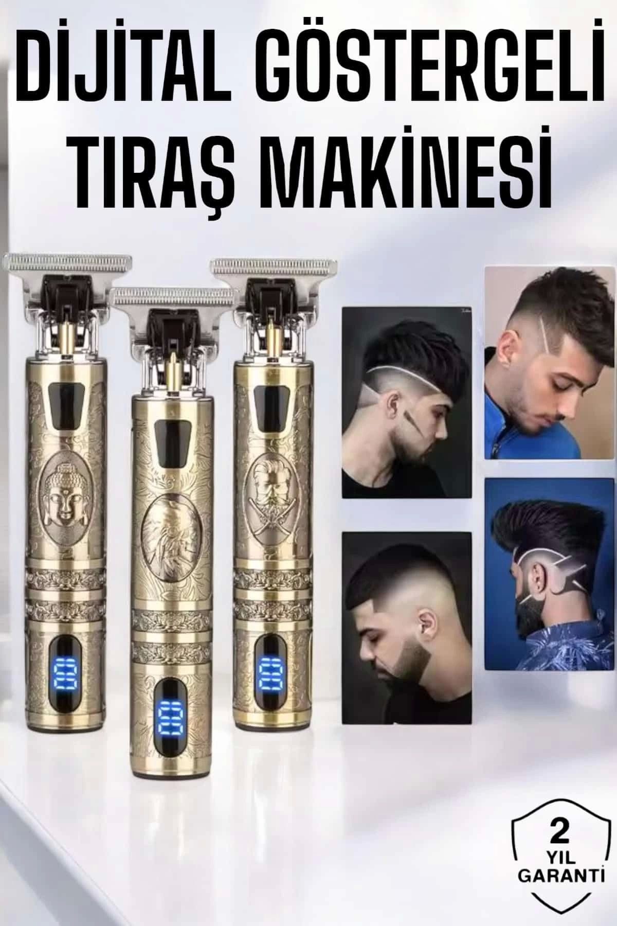 ÖYKÜ VE YİĞİT Tıraş Makinesi Çizik Tıraş Paslanmaz Çelik Uzun Ömürlü Şarjlı