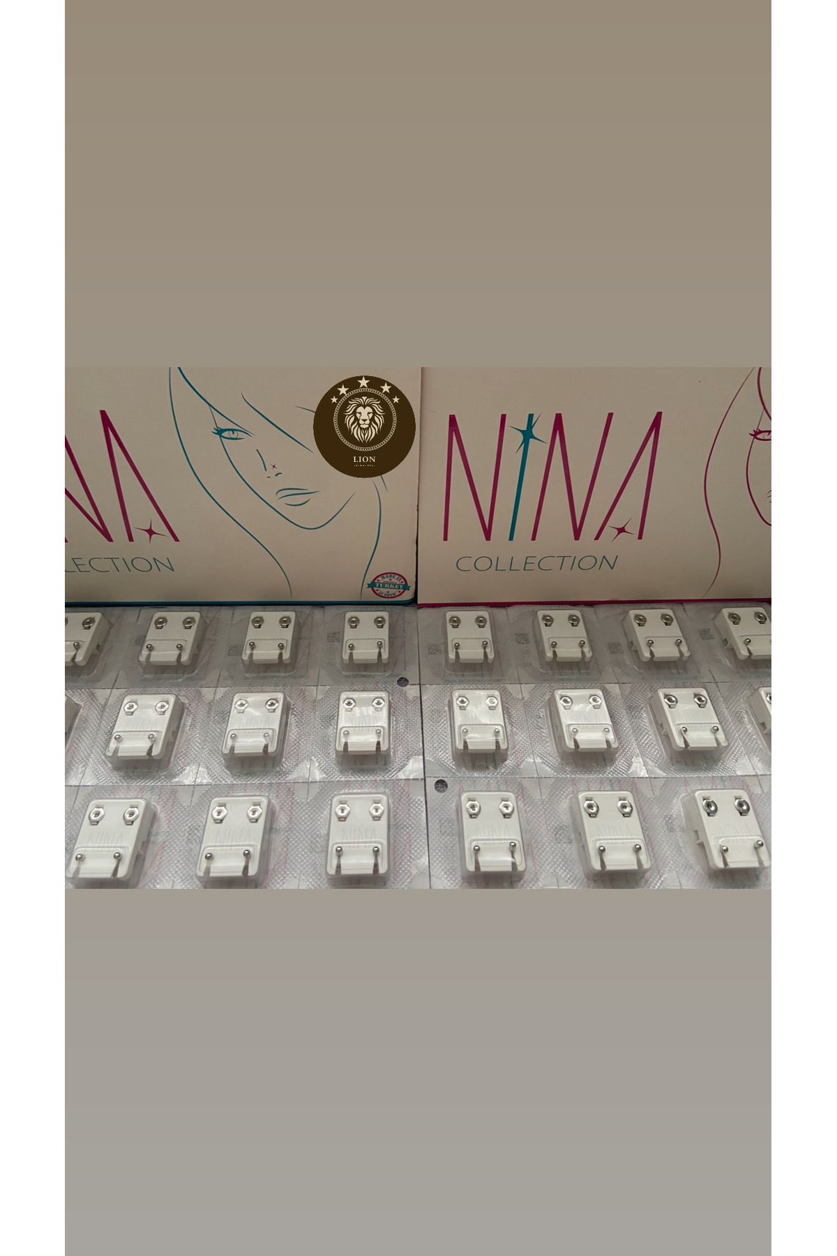 nina 48 ÇİFT KULAK DELME KÜPESİ