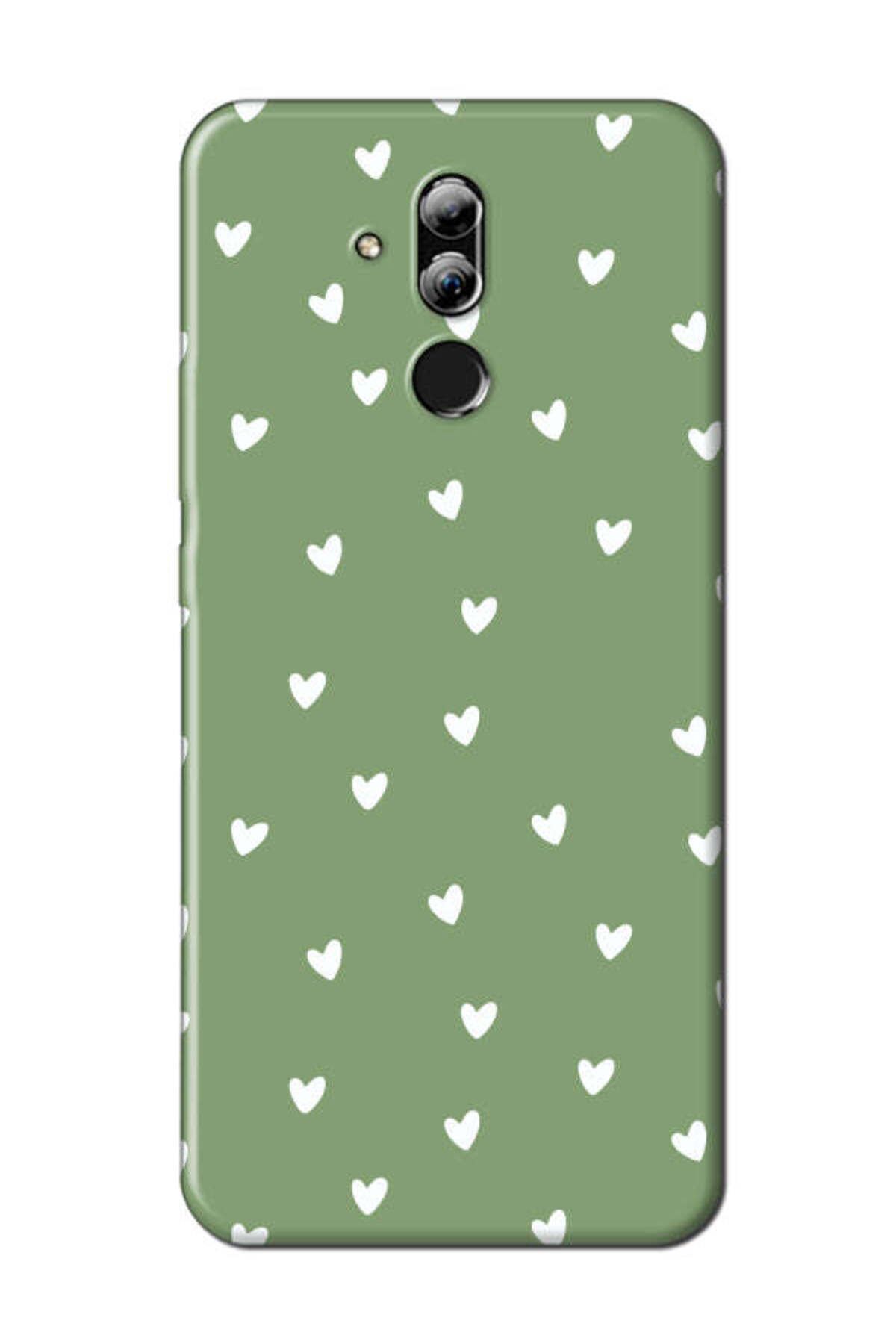frondcase Huawei Mate 20 Lite Küçük Kalpler Yeşil Telefon Kılıfı