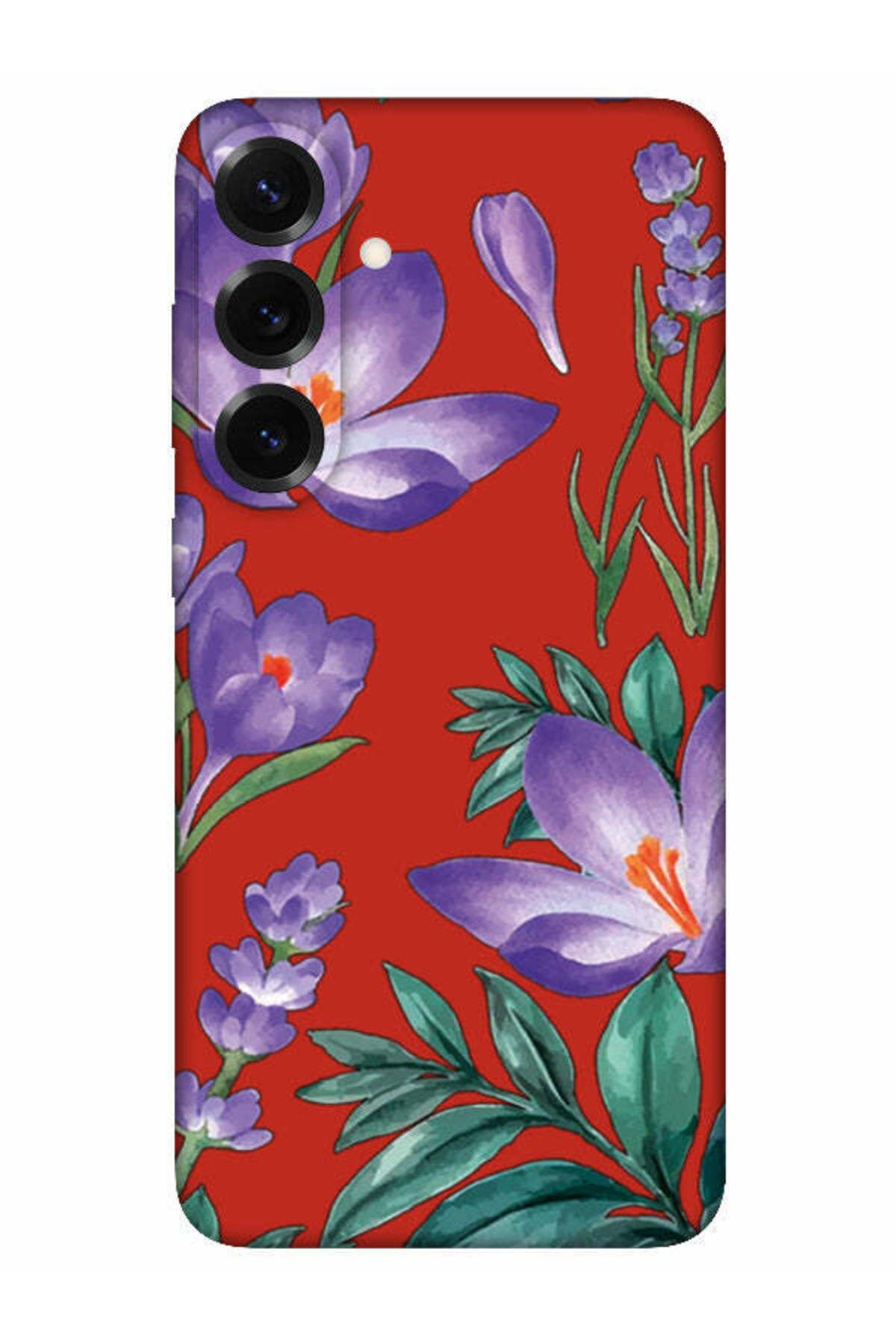 frondcase Samsung S25 Plus Kış Çiçeği Kırmızı Telefon Kılıfı