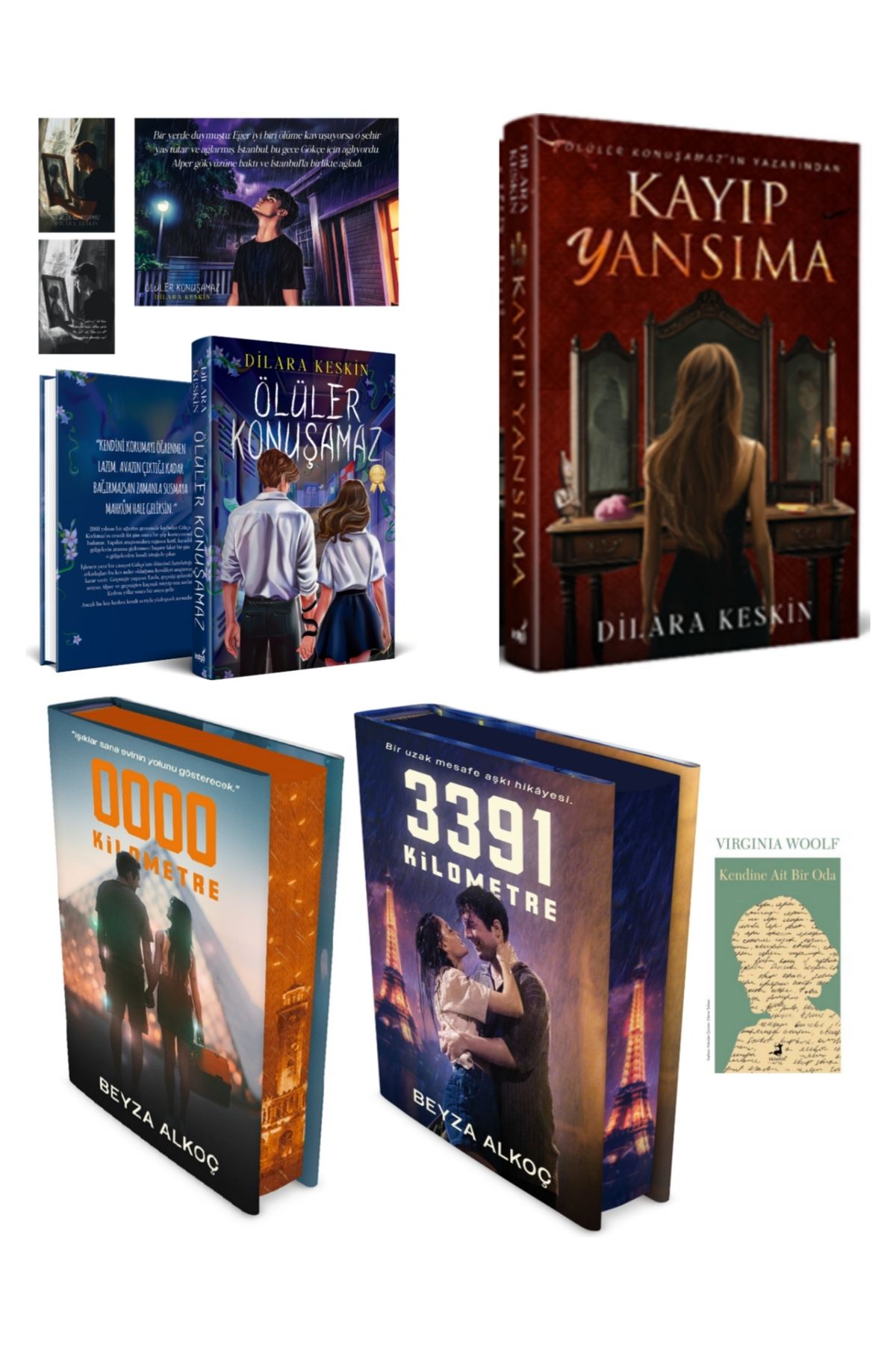 İndigo Kitap Sıfır, 3391 Kilometre, Kayıp Yansıma, Ölüler Konuşamaz Dilara Keskin Beyza Alkoç 4 Kitap Ciltli Set