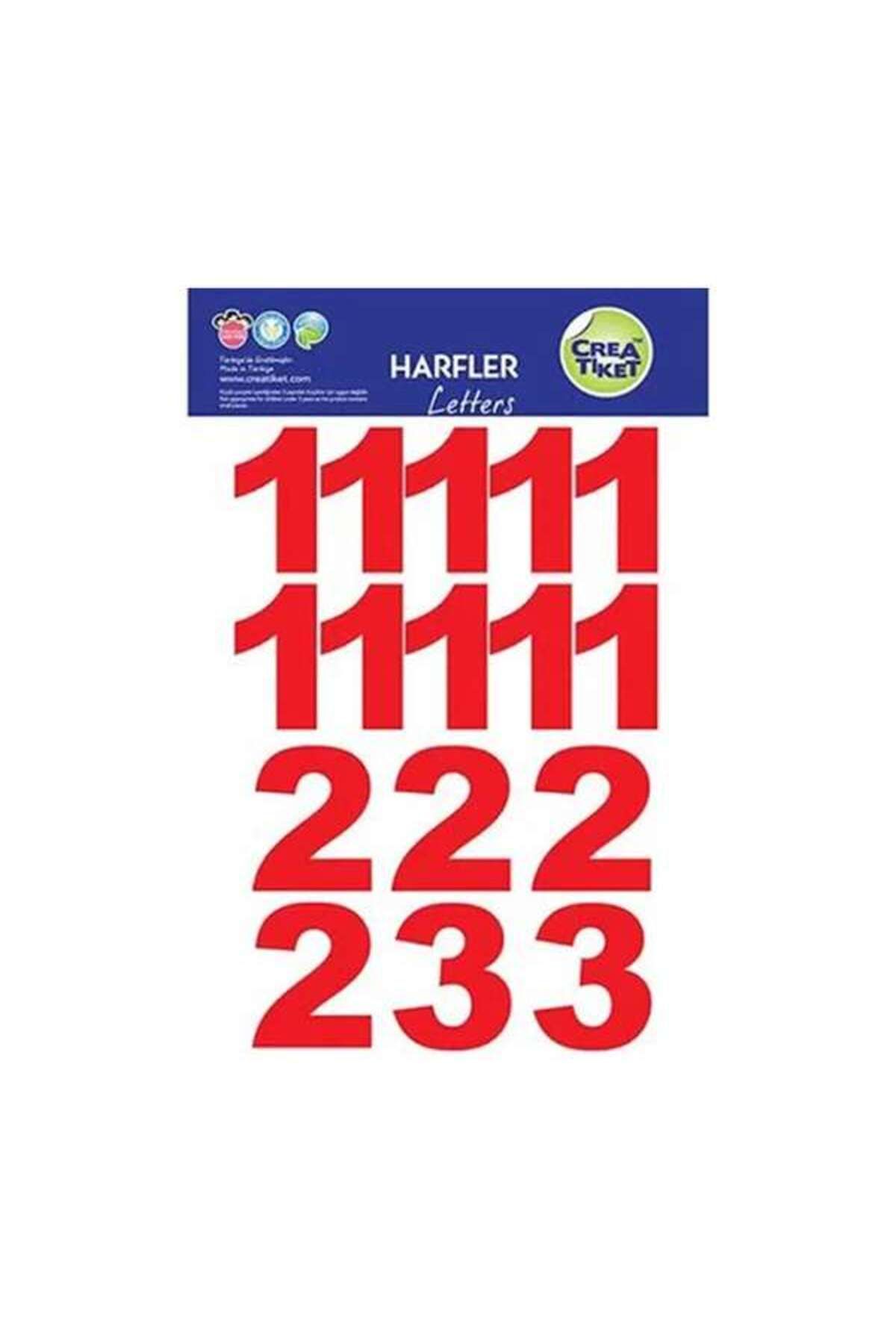 CREA 1342 XL Rakam Etiketi Kırmızı